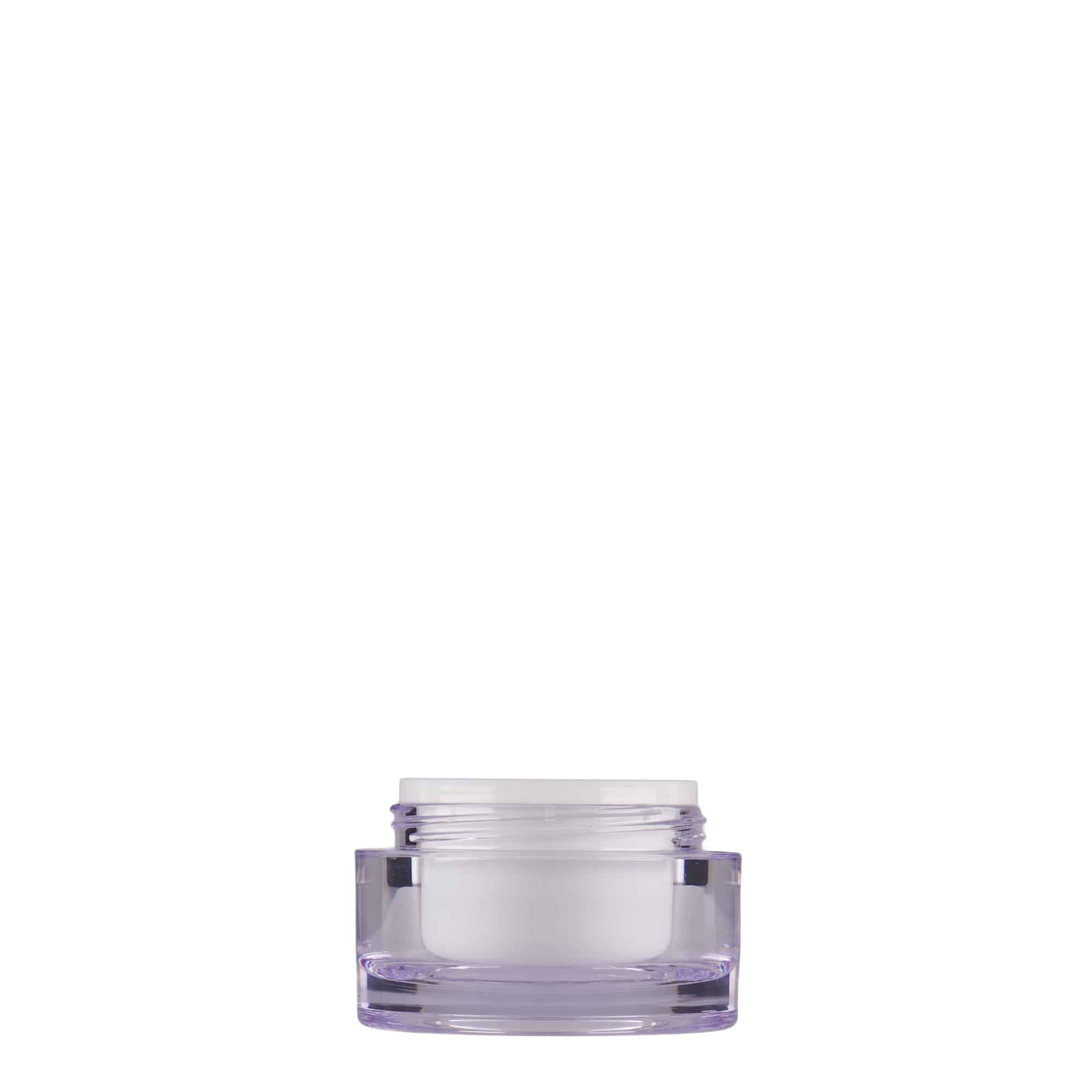 10 ml teglica, SAN-plastika, bijela, otvor: navojni zatvarač