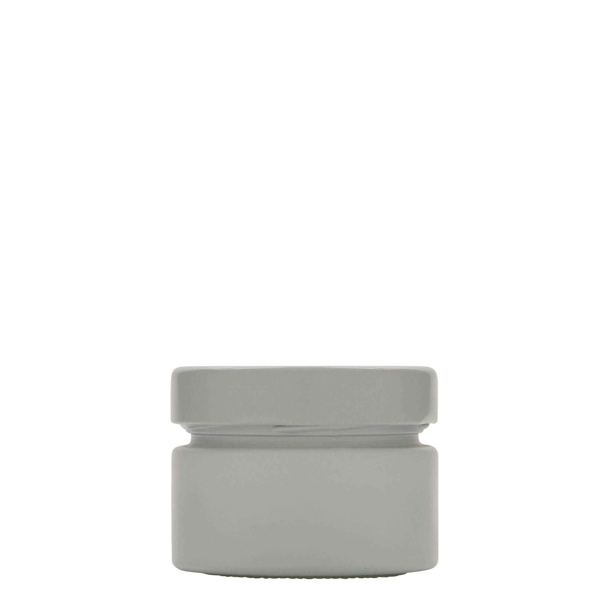 130 ml okrugla staklenka 'Aurora', bijela, otvor: Deep-Twist-Off (DTO 66)
