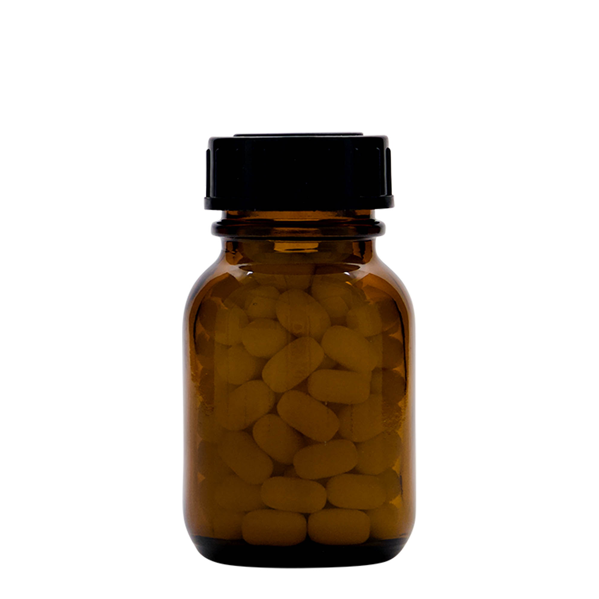 50 ml staklena boca širokog grla, smeđa, grlo: DIN 32 50 ml staklena boca širokog grla, smeđa, grlo: DIN 32