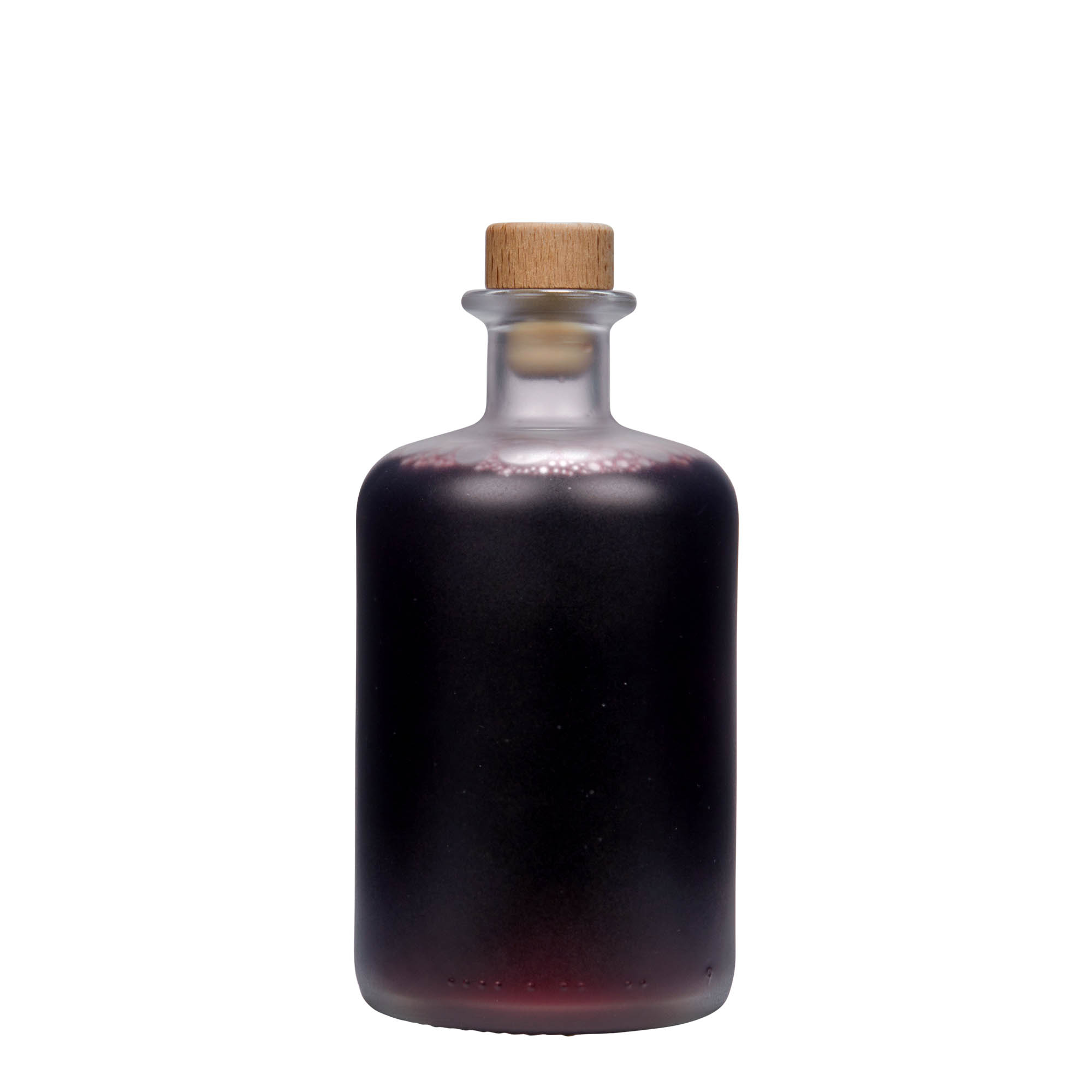 500 ml staklena boca ljekarnika, zamrznuta, grlo: plutа