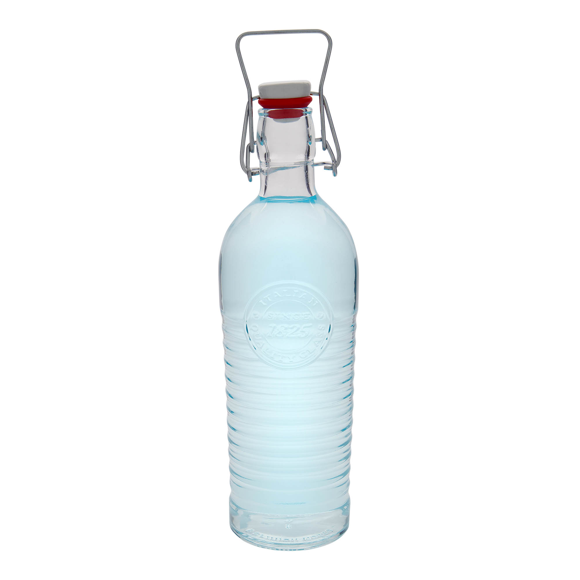 1.200 ml staklena boca 'Officina 1825', grlo: zatvarač s kopčom