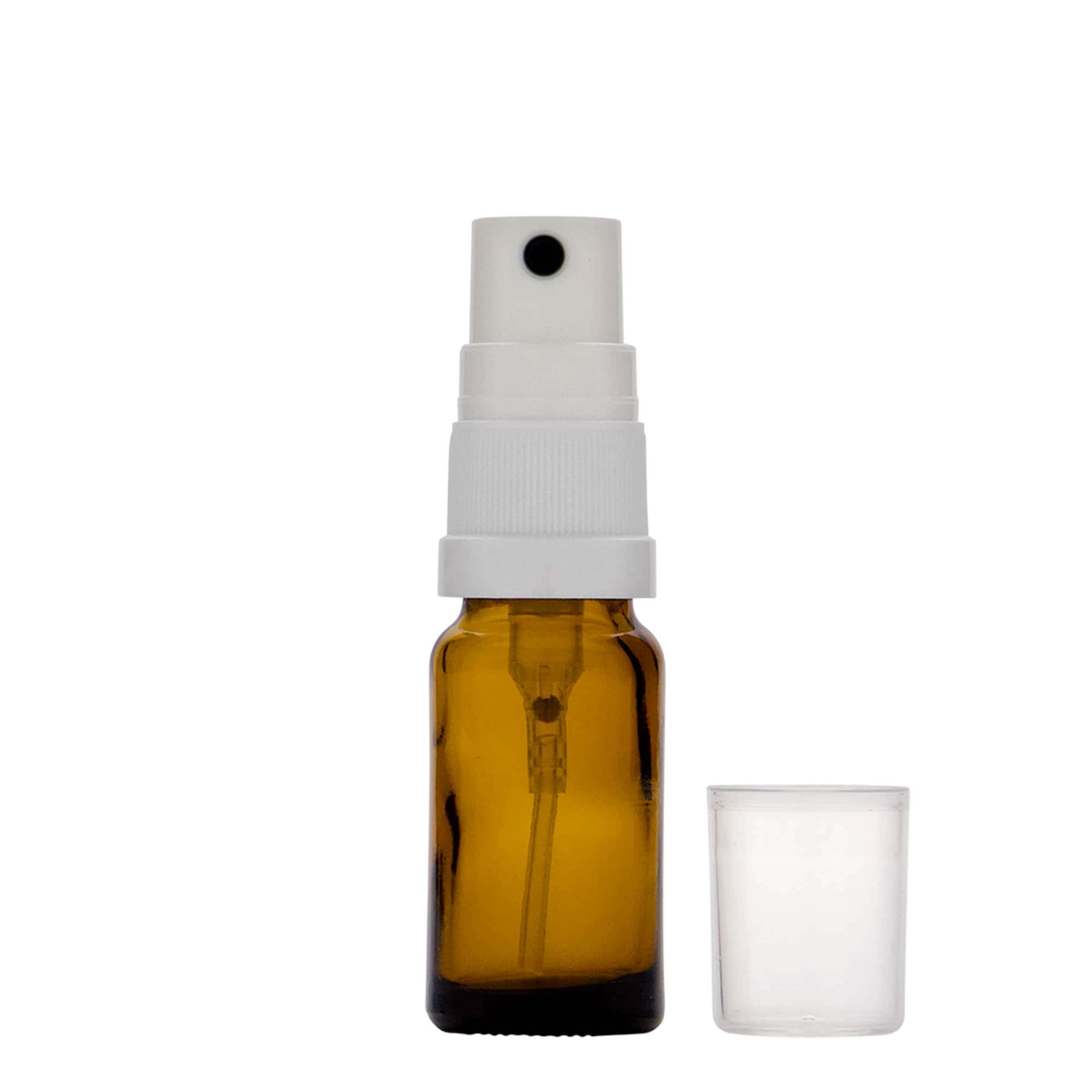 10 ml bočica za prskanje, medicinska, staklena, smeđa, grlo: DIN 18