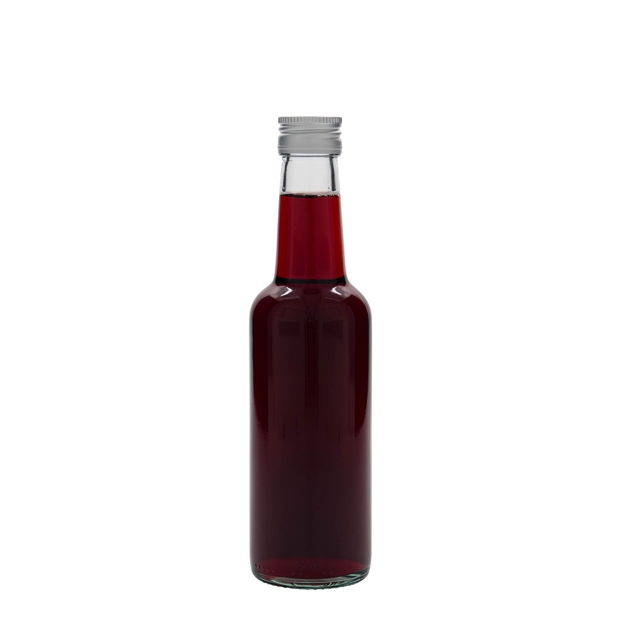 250 ml staklena boca s ravnim vratom, grlo: PP 28 250 ml staklena boca s ravnim vratom, grlo: PP 28