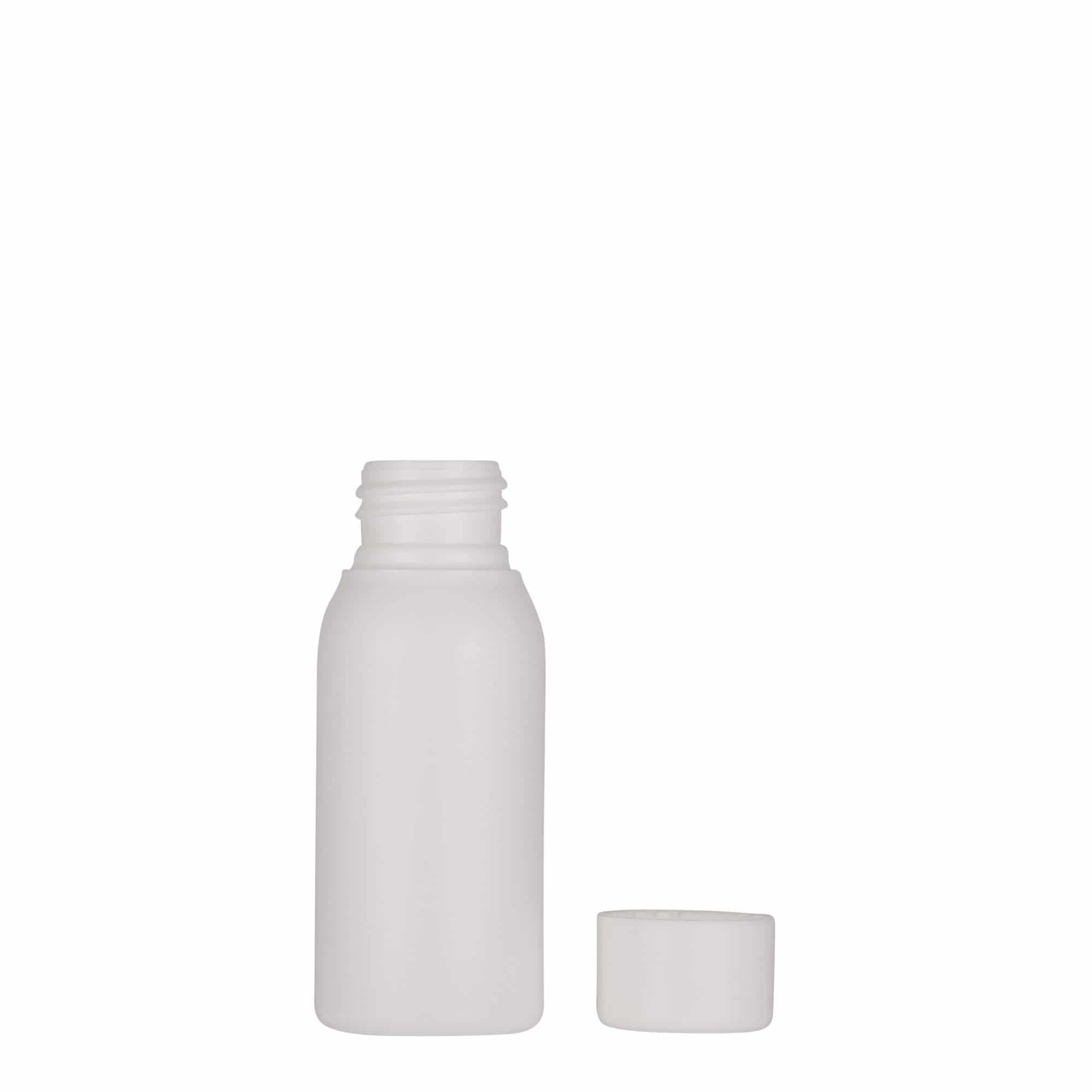 50 ml plastična boca 'Tuffy', HDPE, bijela, grlo: 24/410