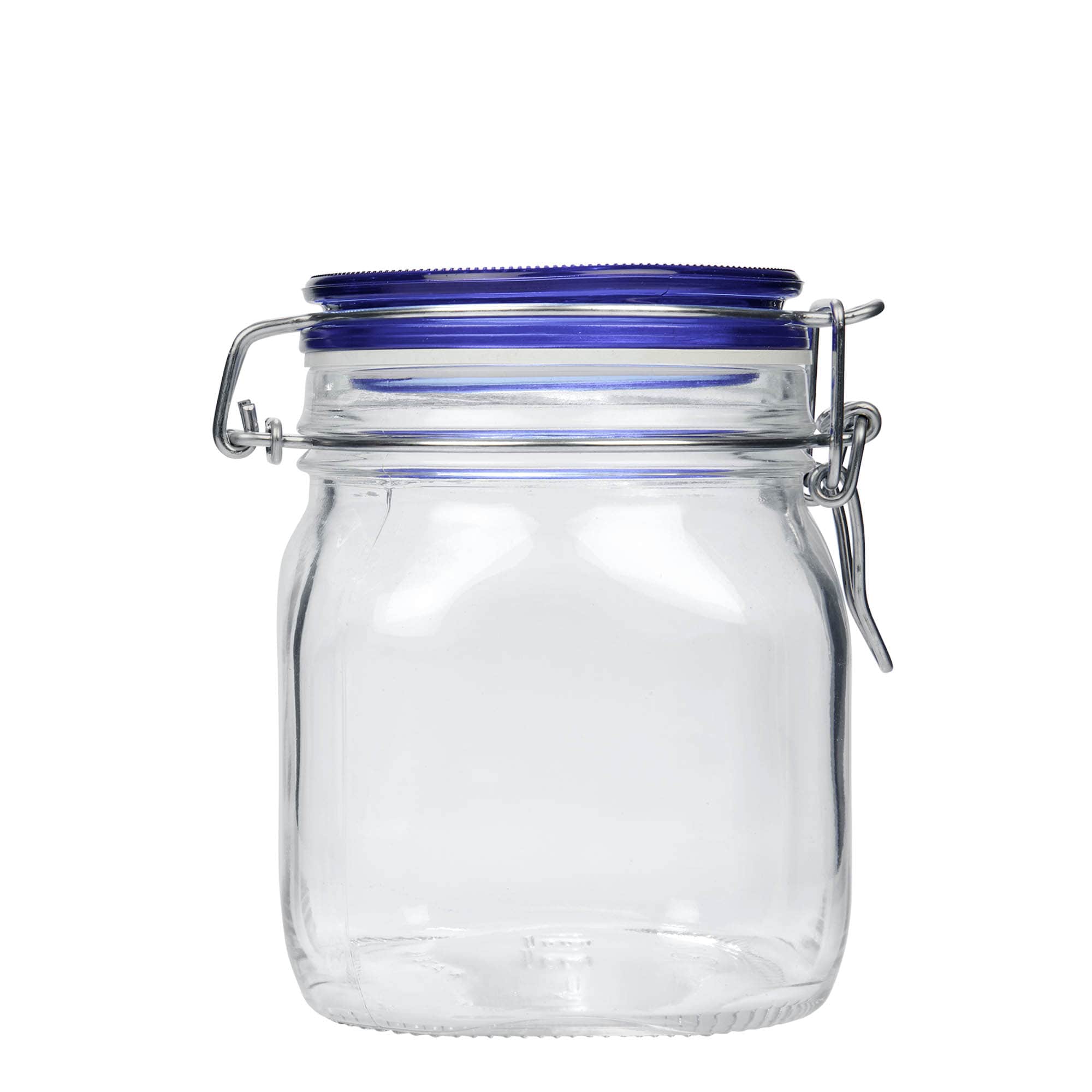 Staklenka s hermetičkim poklopcem 750 ml 'Fido', Blue Top, kvadratna, otvor: hermetički poklopac Staklenka s hermetičkim poklopcem 750 ml 'Fido', Blue Top, kvadratna, otvor: hermetički poklopac