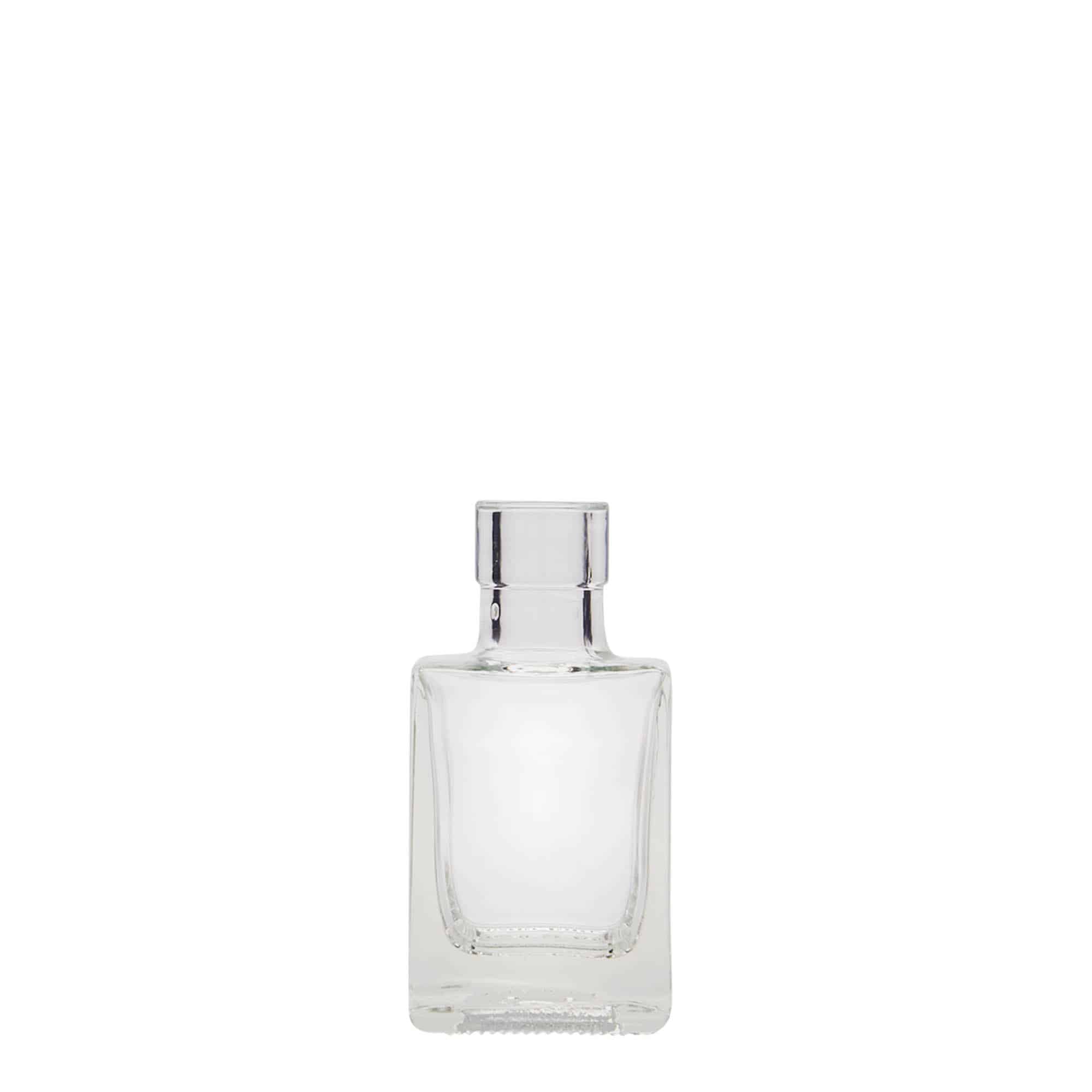 50 ml staklena boca 'Cube', kvadratna, otvor: pluta