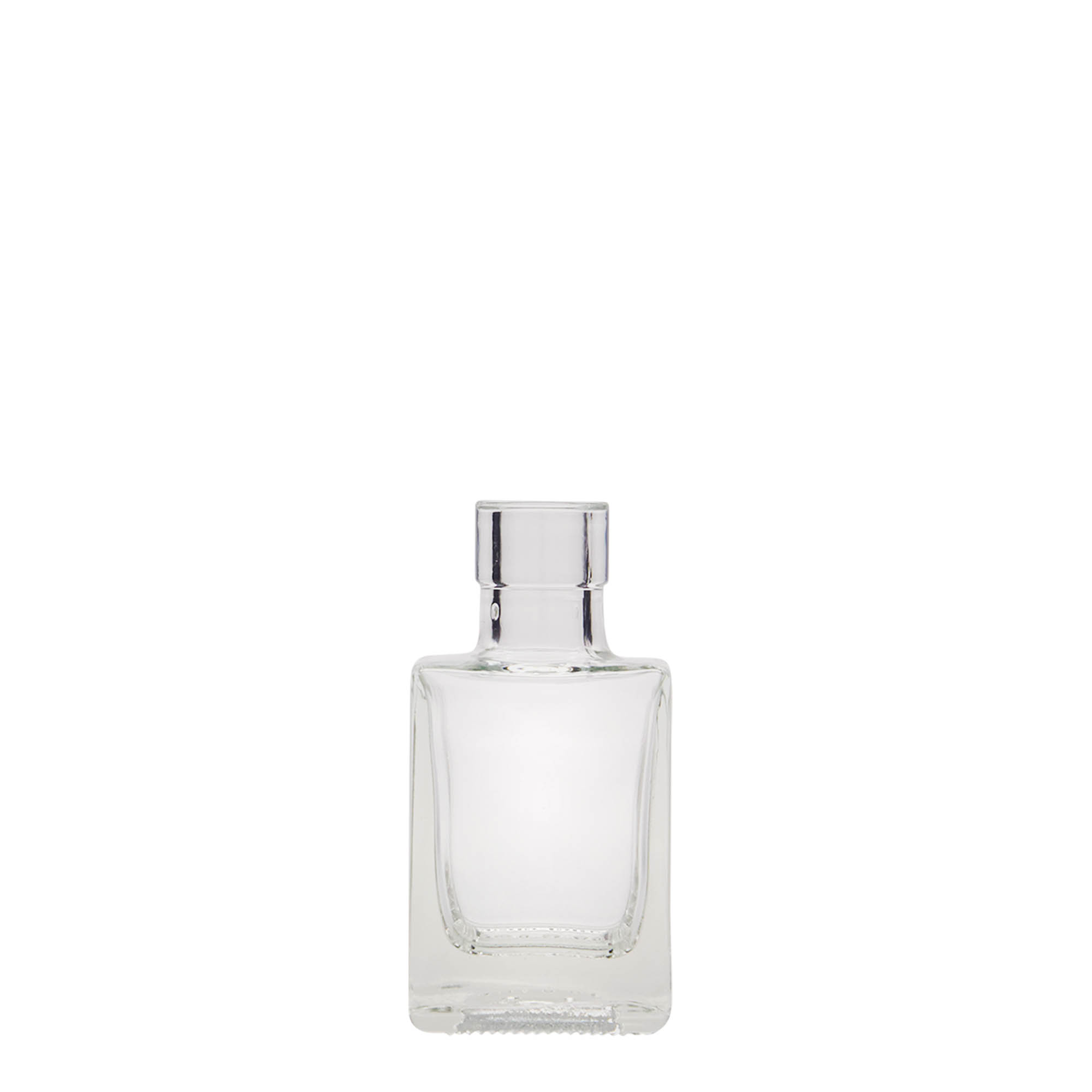 50 ml staklena boca 'Cube', kvadratna, otvor: pluta