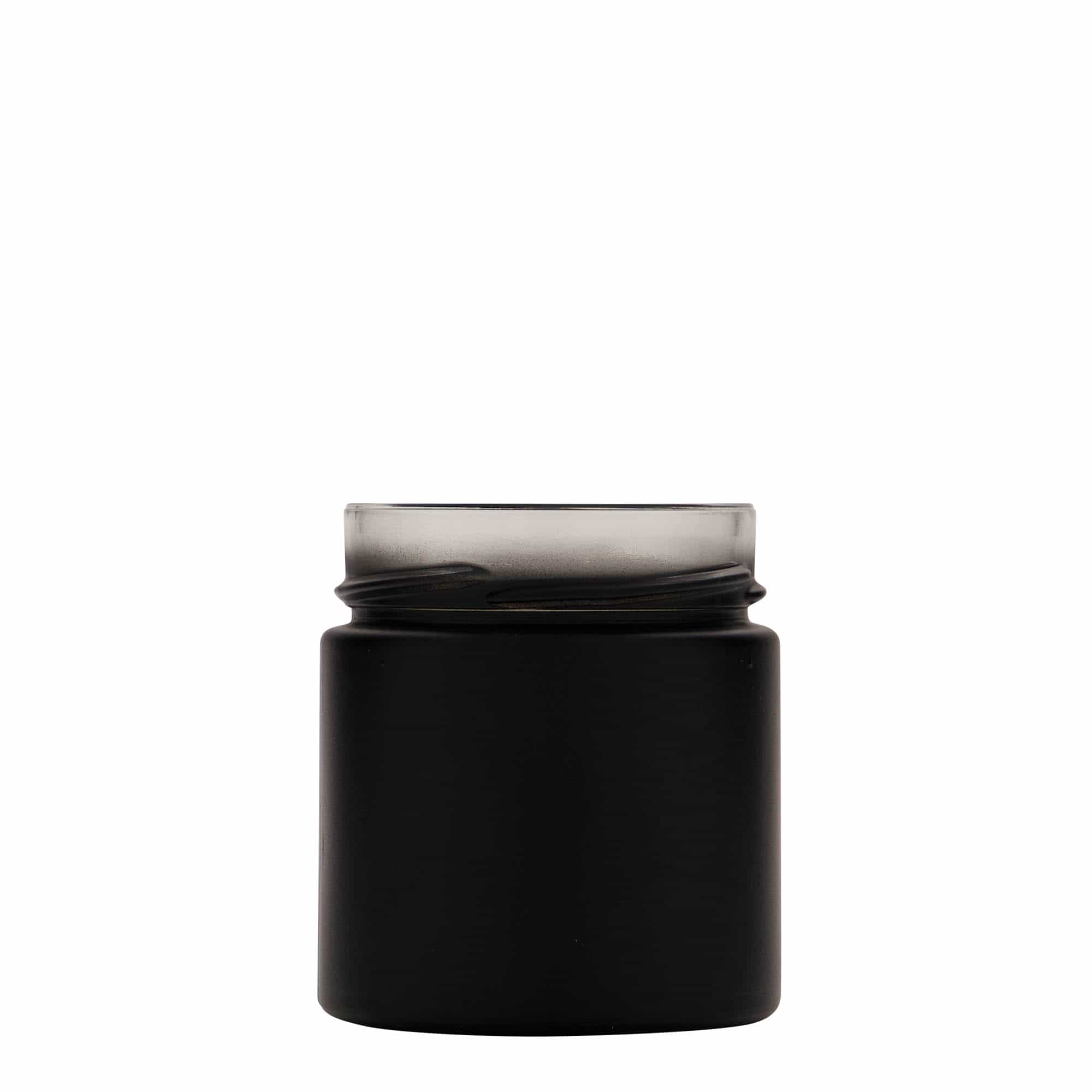 Okrugla staklenka 220 ml 'Aurora', crna, otvor: Deep Twist Off (DTO 66) Okrugla staklenka 220 ml 'Aurora', crna, otvor: Deep Twist Off (DTO 66)