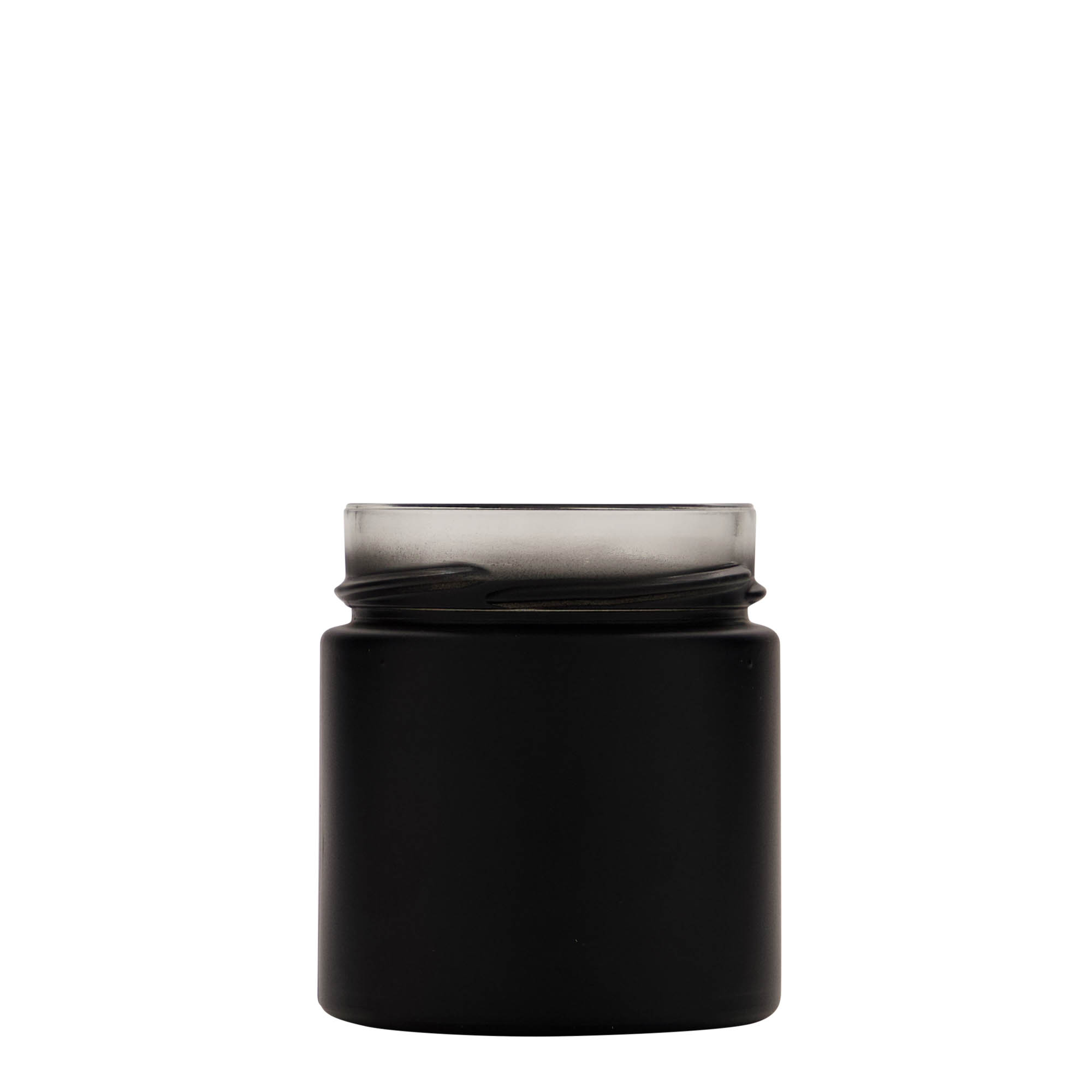 220 ml okrugla staklenka 'Aurora', crna, otvor: Deep-Twist-Off (DTO 66)