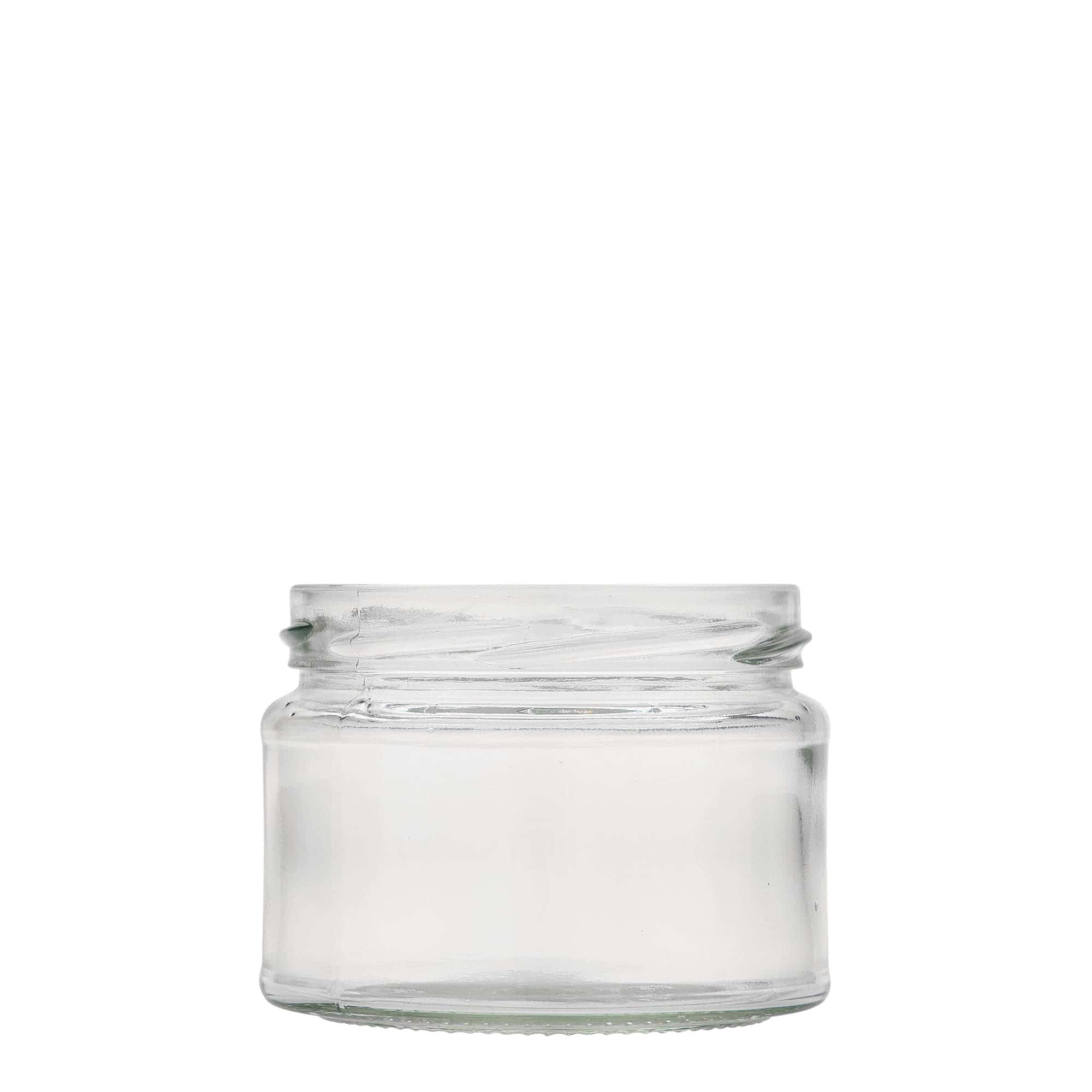 280 ml plosnata okrugla staklenka, otvor: Twist-Off (TO 82)