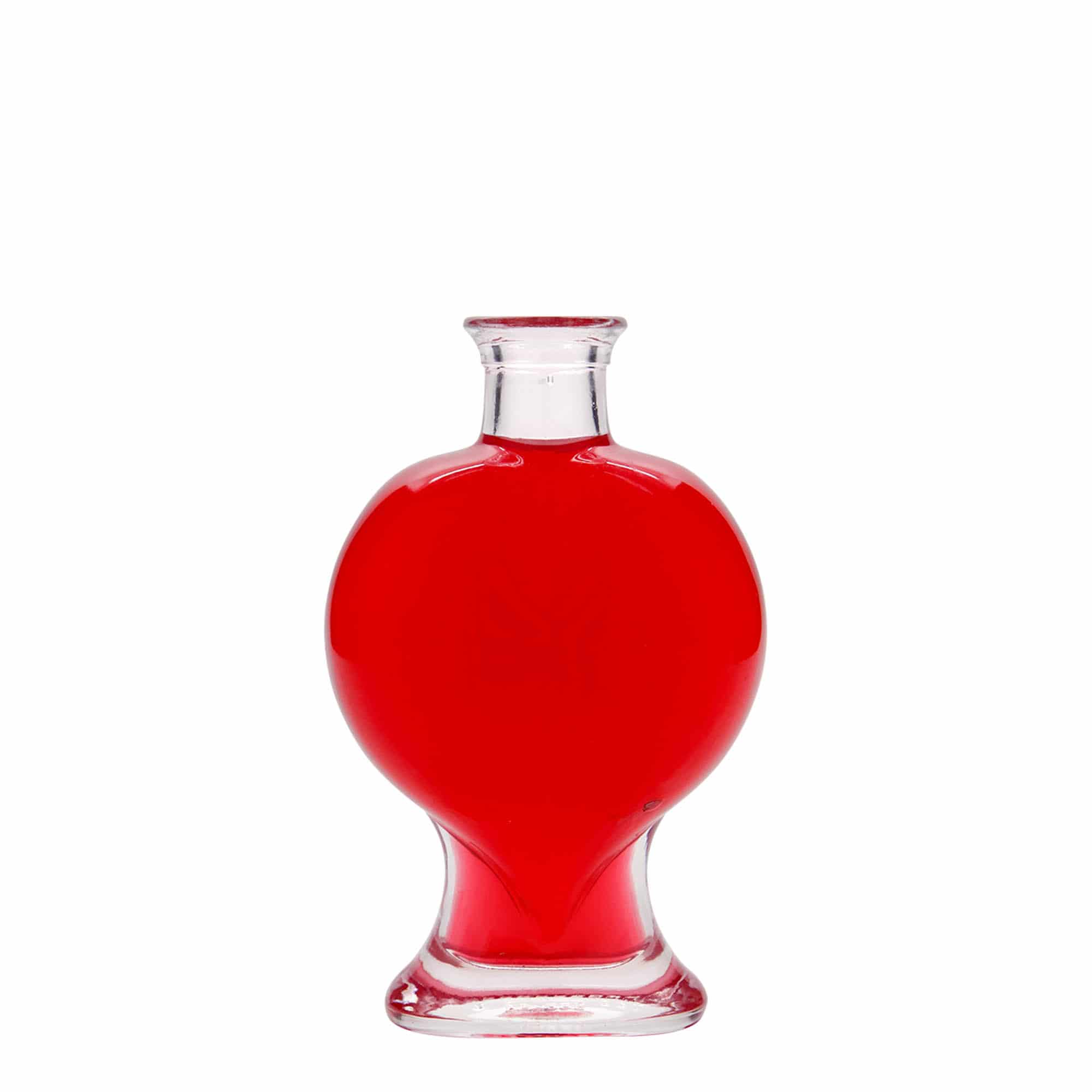 200 ml staklena boca 'Srce', otvor: pluta
