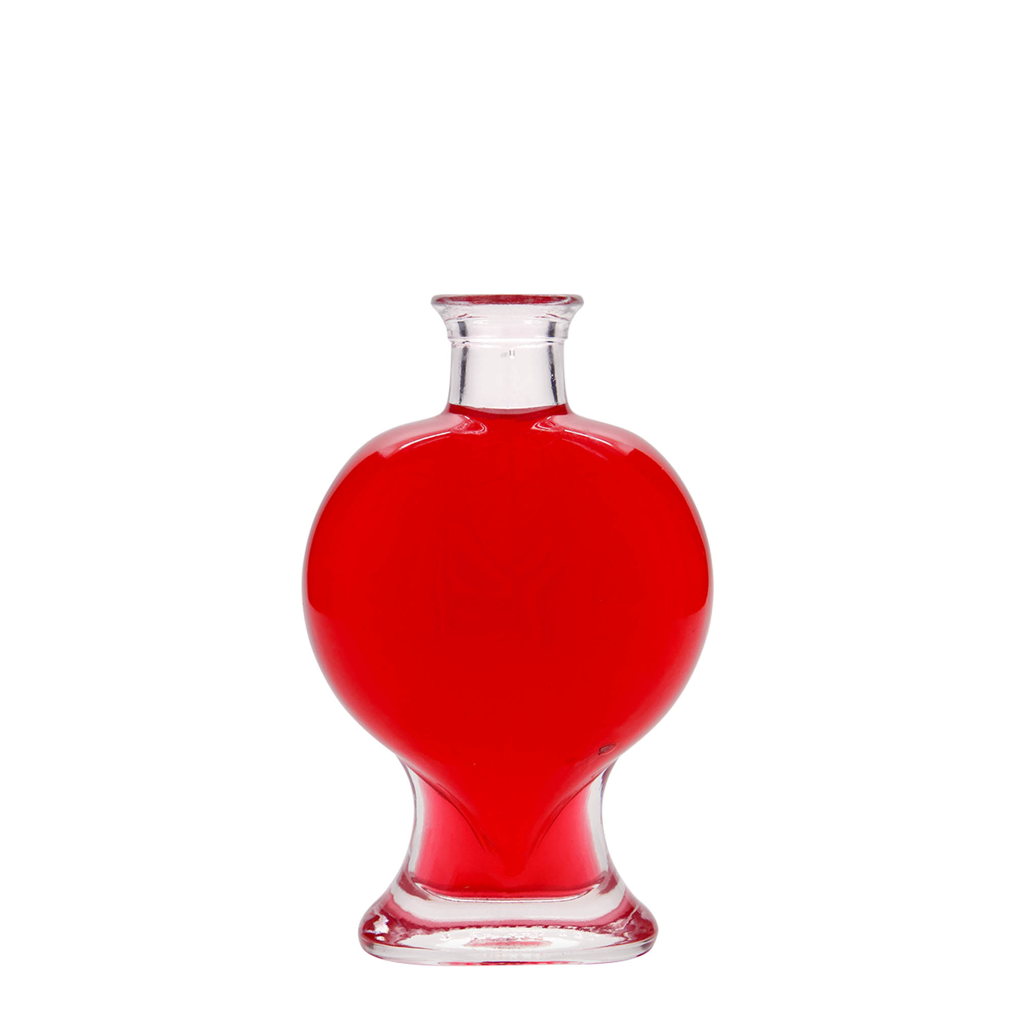 200 ml staklena boca 'Srce', otvor: pluta
