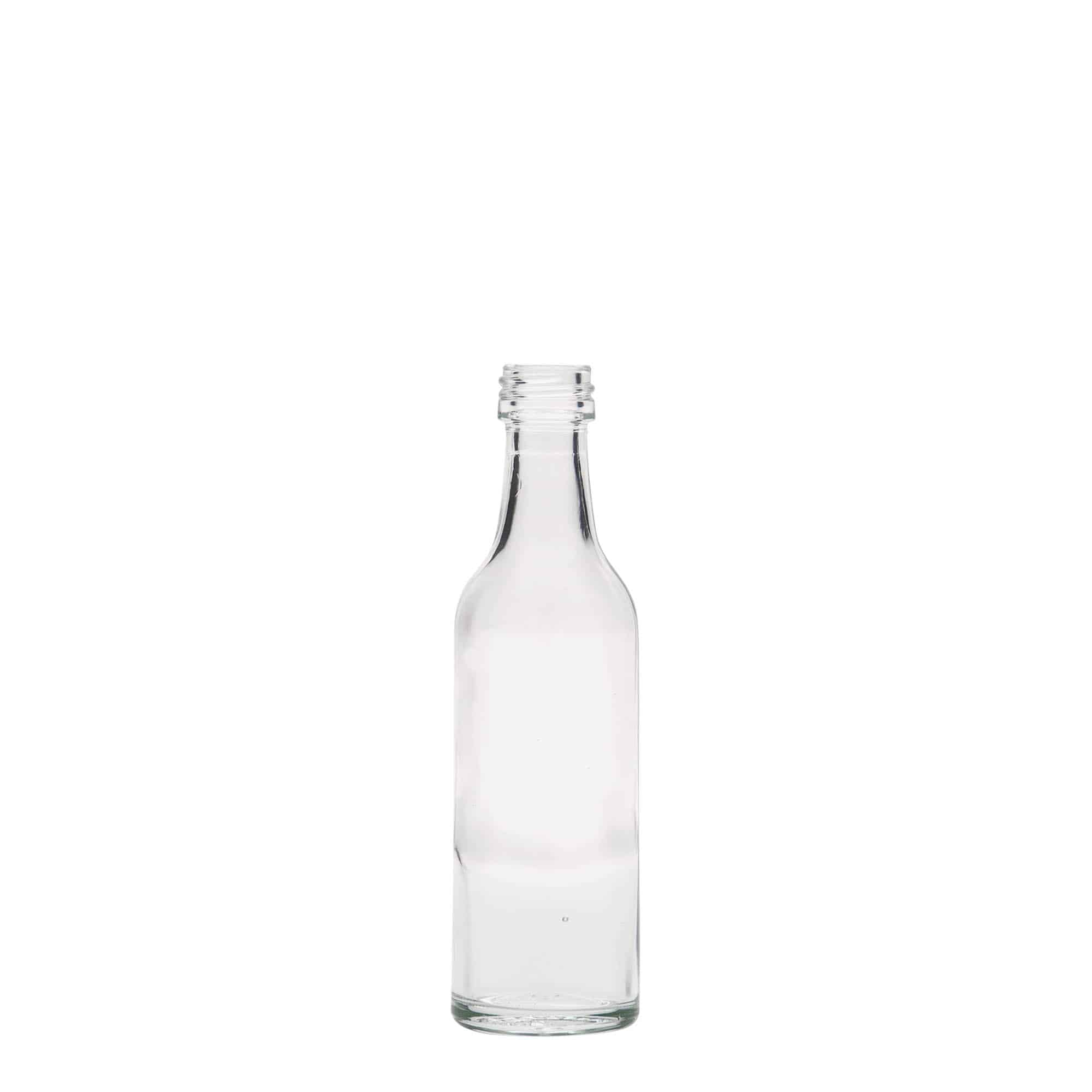 50 ml staklena boca s ravnim vratom, otvor: PP 18