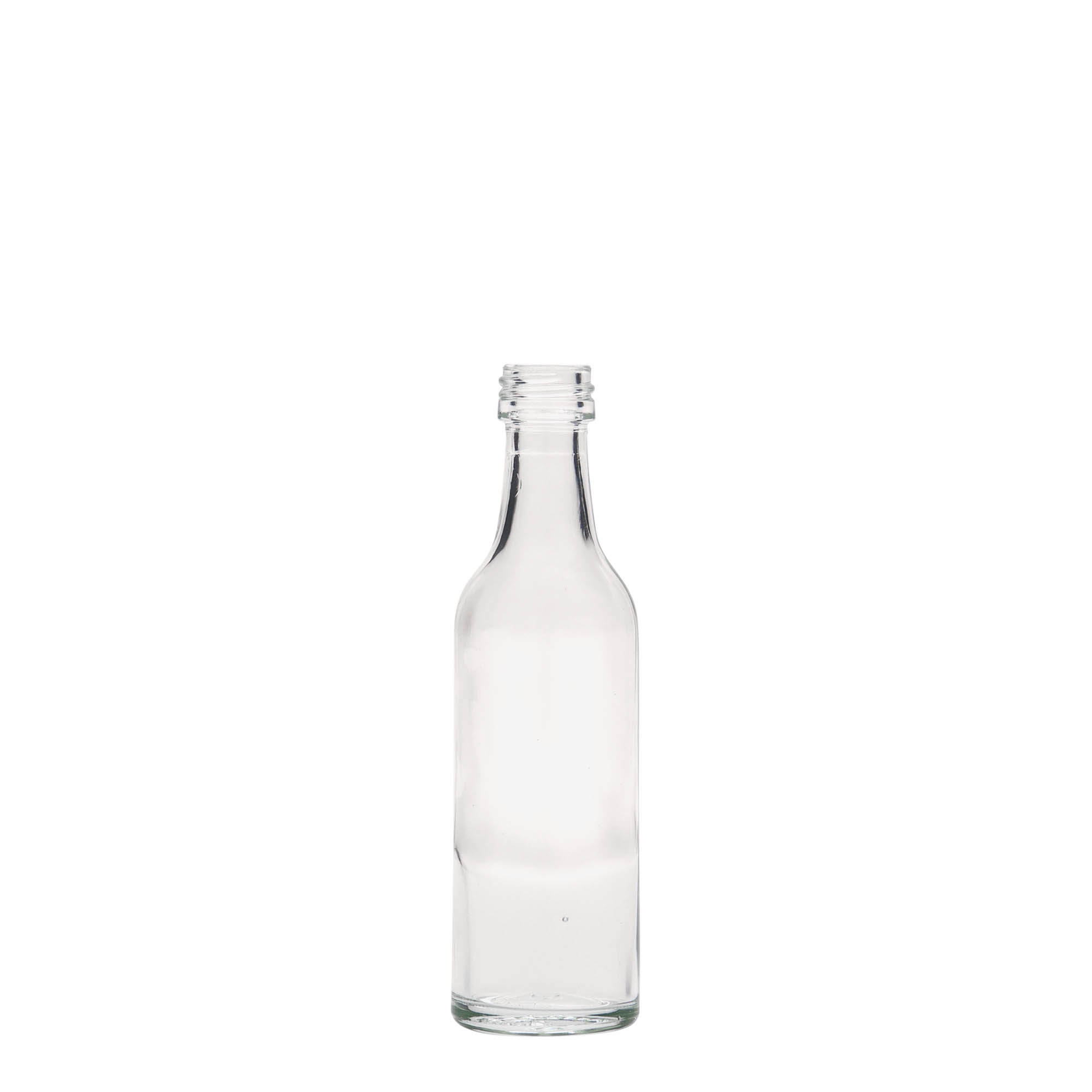 50 ml staklena boca s ravnim vratom, otvor: PP 18