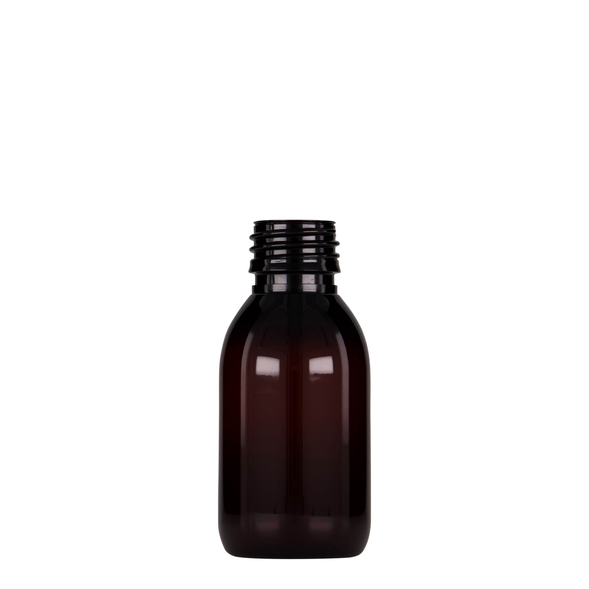 100 ml PET-medicinska boca, smeđa, plast, grlo: PP 28 100 ml PET-medicinska boca, smeđa, plast, grlo: PP 28