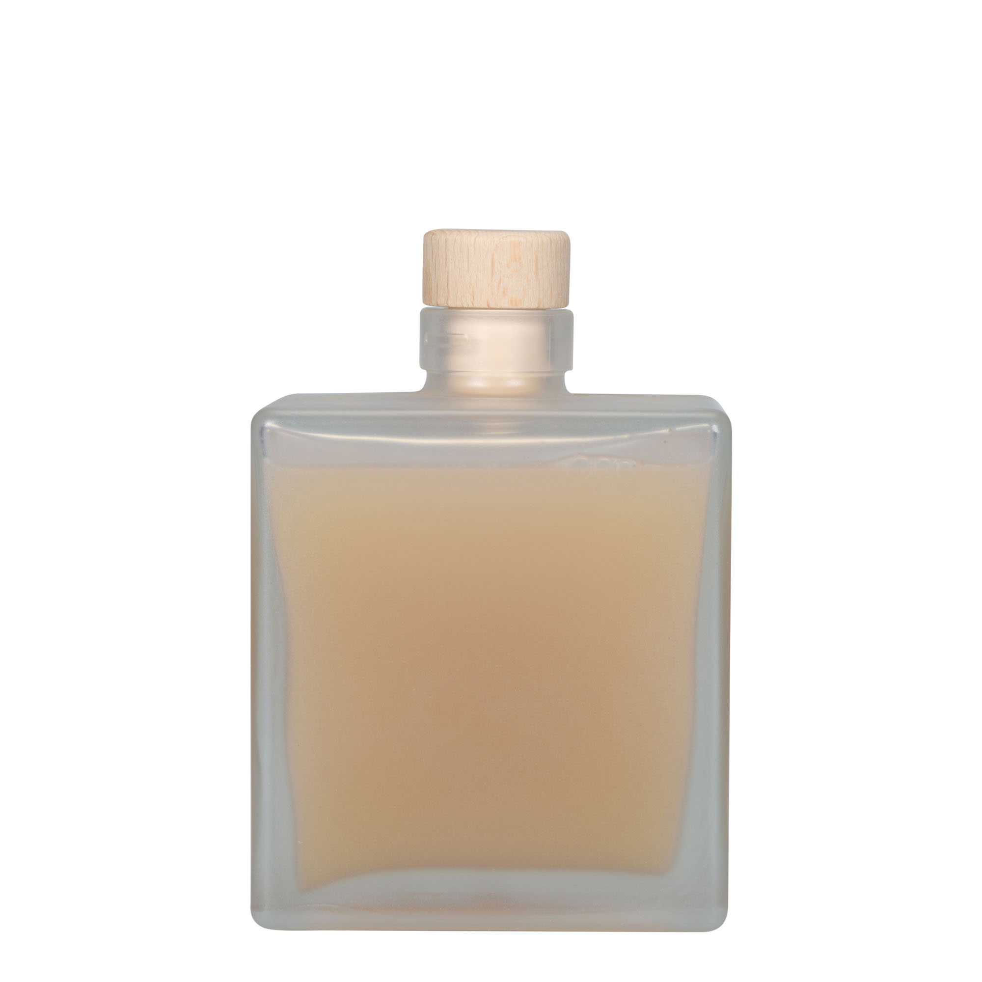 500 ml staklena boca 'Cube', kvadratna, zamrznuta, grlo: plutano 500 ml staklena boca 'Cube', kvadratna, zamrznuta, grlo: plutano