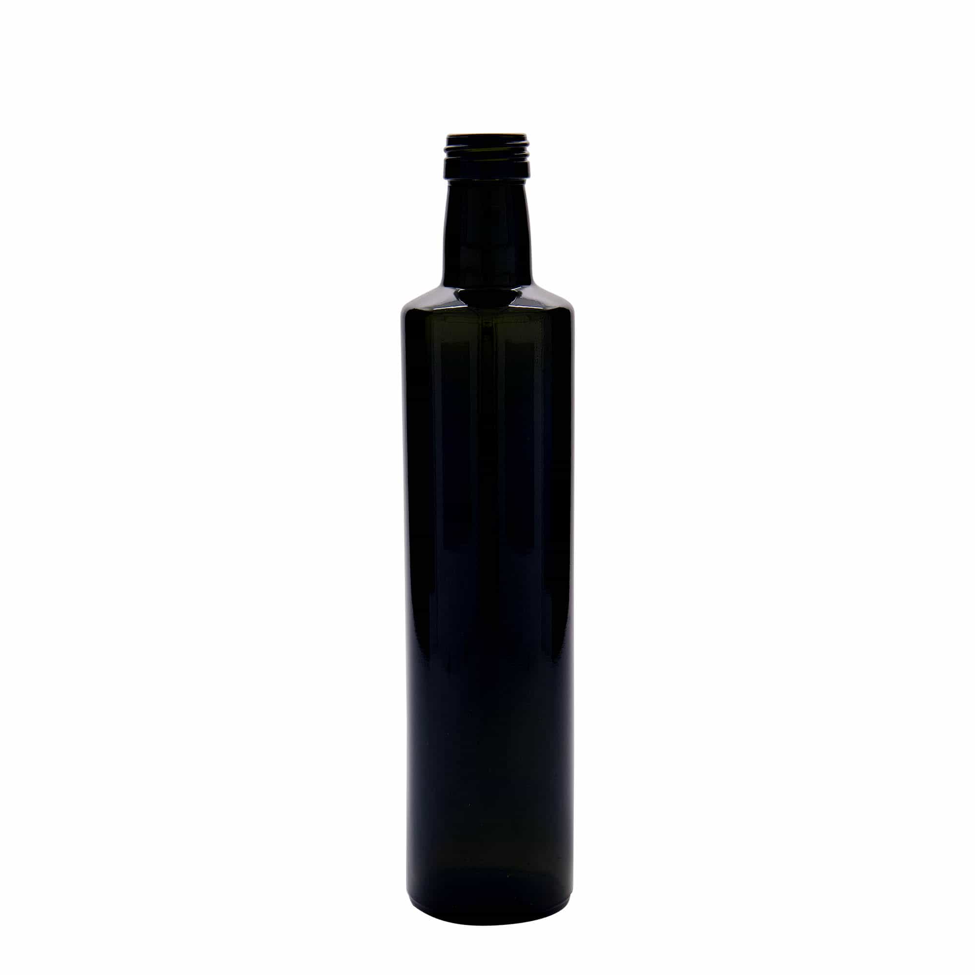 Staklena boca 500 ml 'Dorica', antikno zelena, otvor: PP 31,5 Staklena boca 500 ml 'Dorica', antikno zelena, otvor: PP 31,5