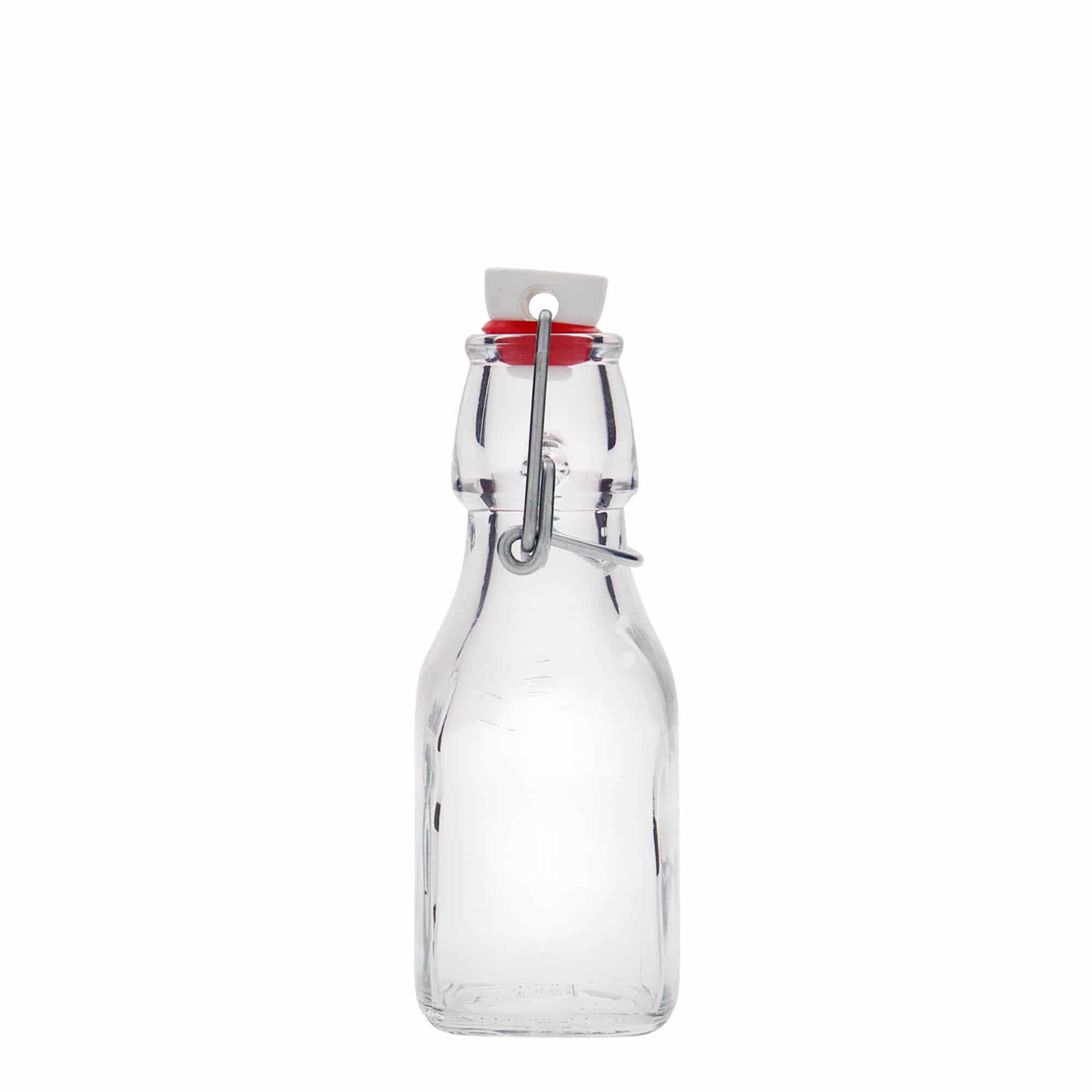 125 ml staklena boca 'Swing', četvrtasta, otvor: kopča za zatvaranje 125 ml staklena boca 'Swing', četvrtasta, otvor: kopča za zatvaranje