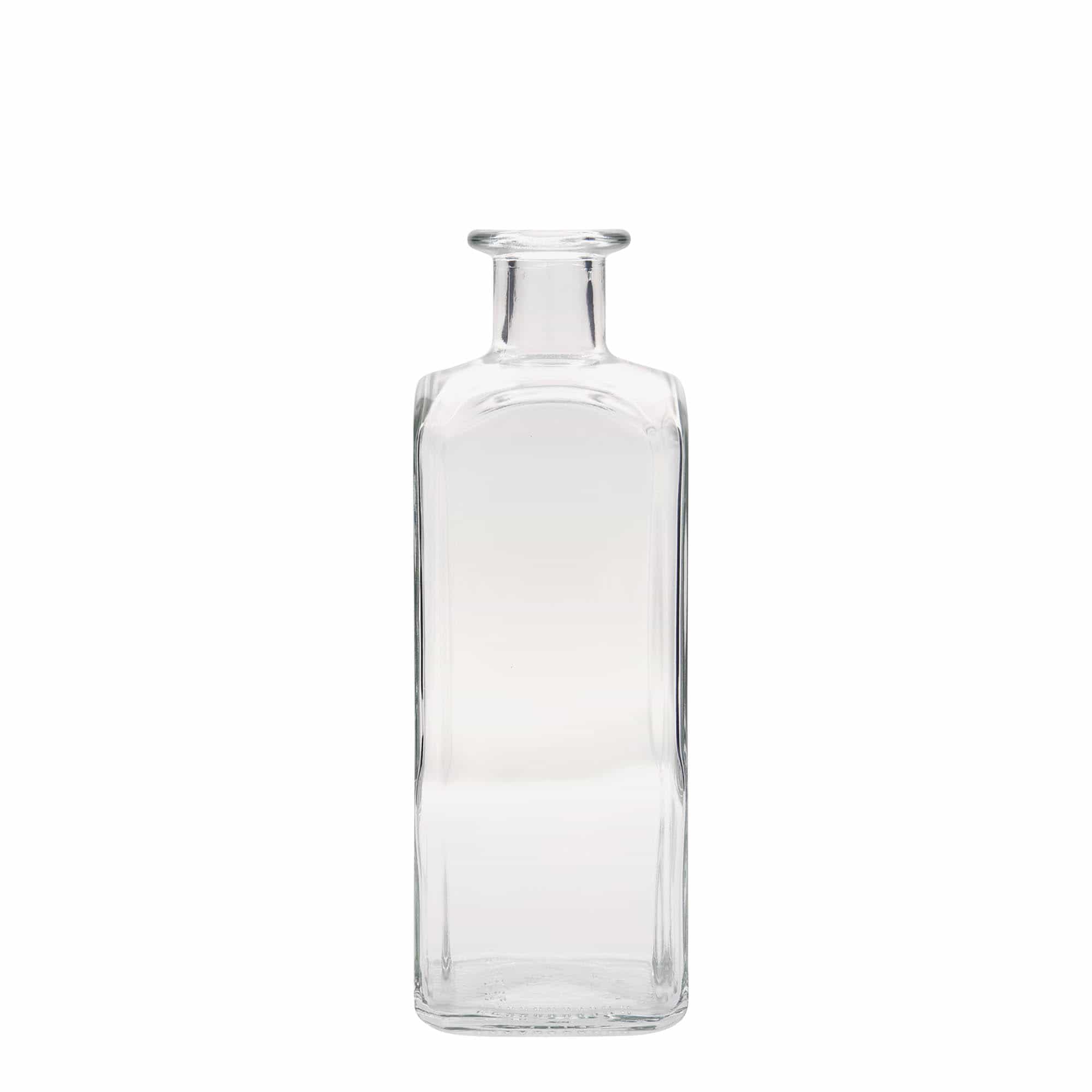 500 ml staklena boca Apotheker Carré, četvrtasta, otvor: pluta