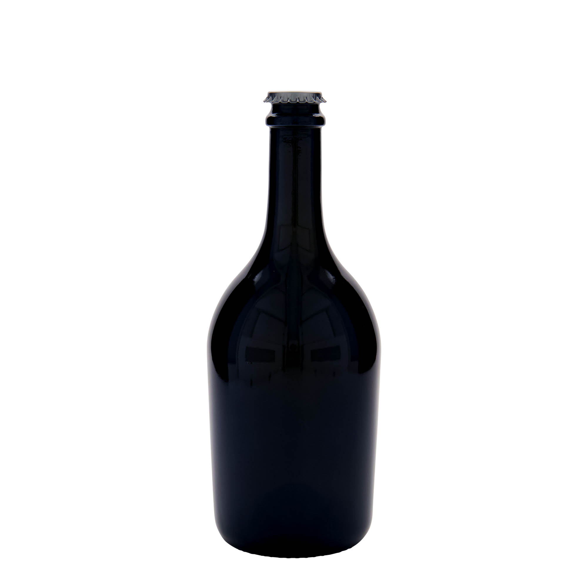 750 ml boca za pivo/šampanjac 'Butterfly', staklo, antikno zeleno, otvor: krunski čep