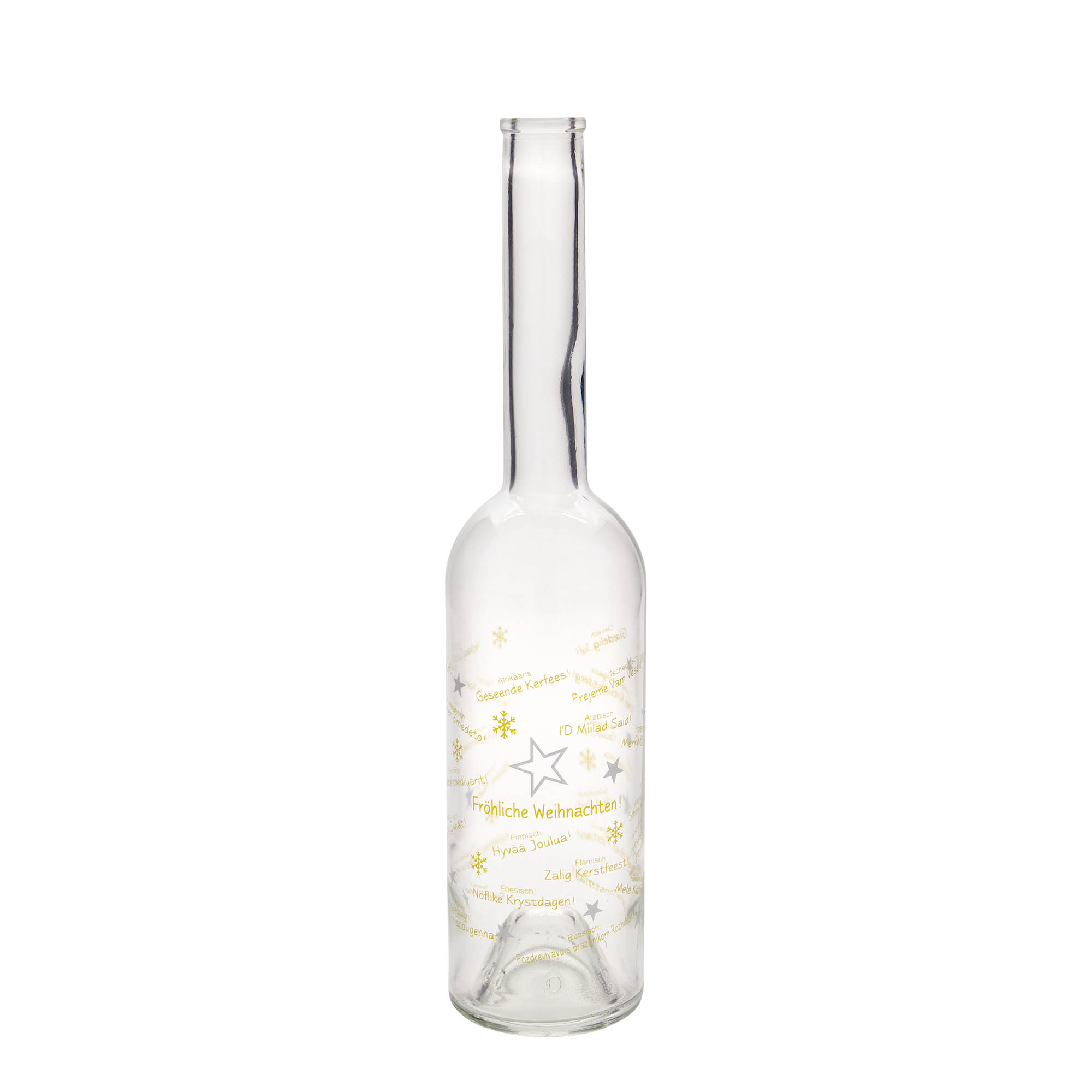 500 ml staklena boca 'Opera', motiv: Božić u svijetu, grlo: čep 500 ml staklena boca 'Opera', motiv: Božić u svijetu, grlo: čep