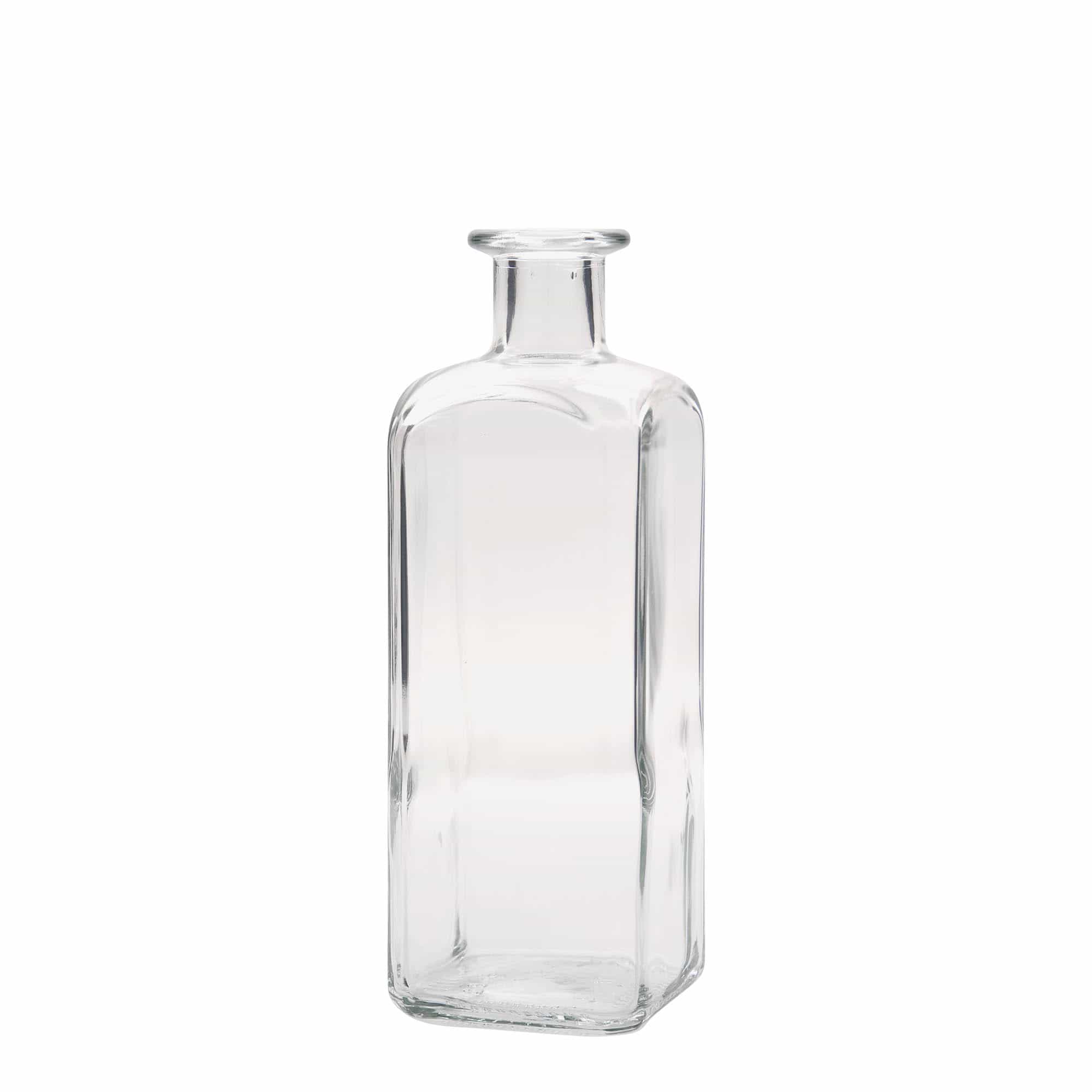 500 ml staklena boca Apotheker Carré, četvrtasta, otvor: pluta
