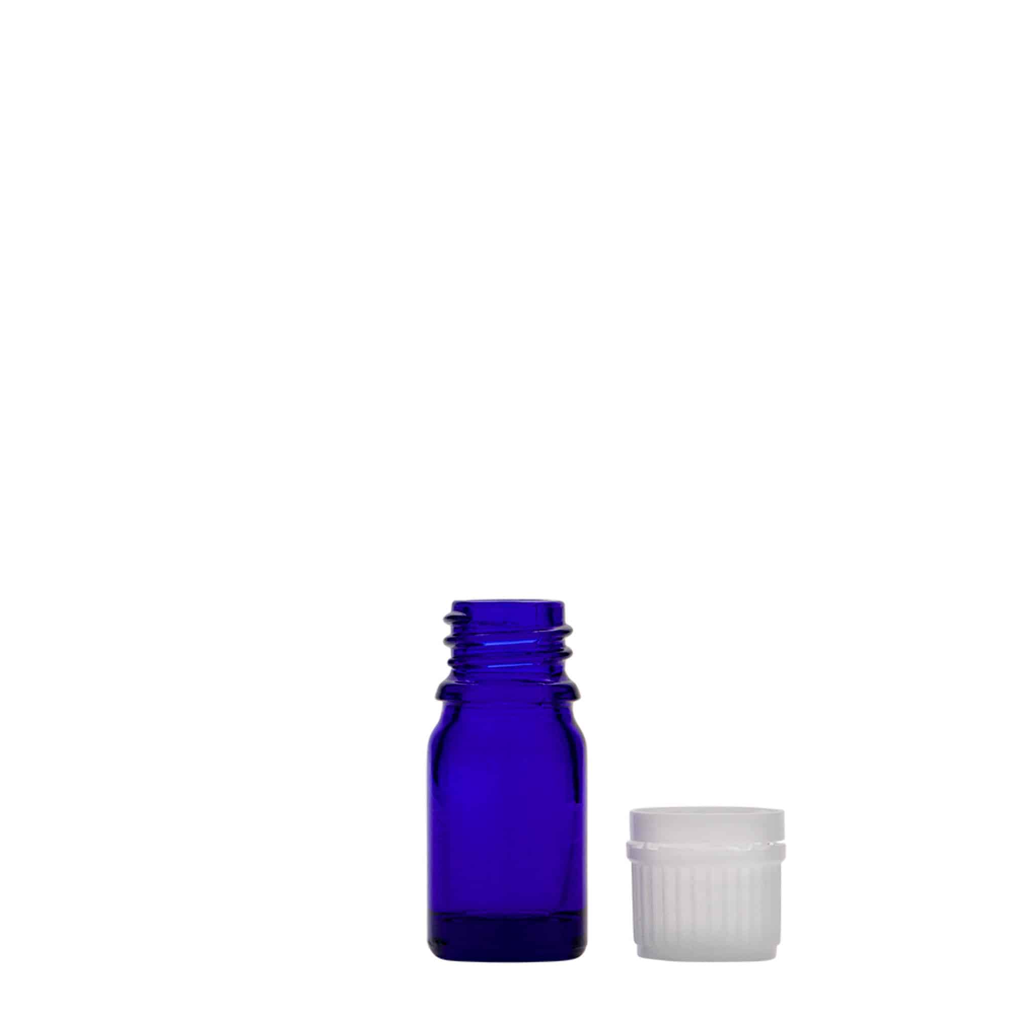 Farmaceutska boca 5 ml, staklo, kraljevski plava, otvor: DIN 18