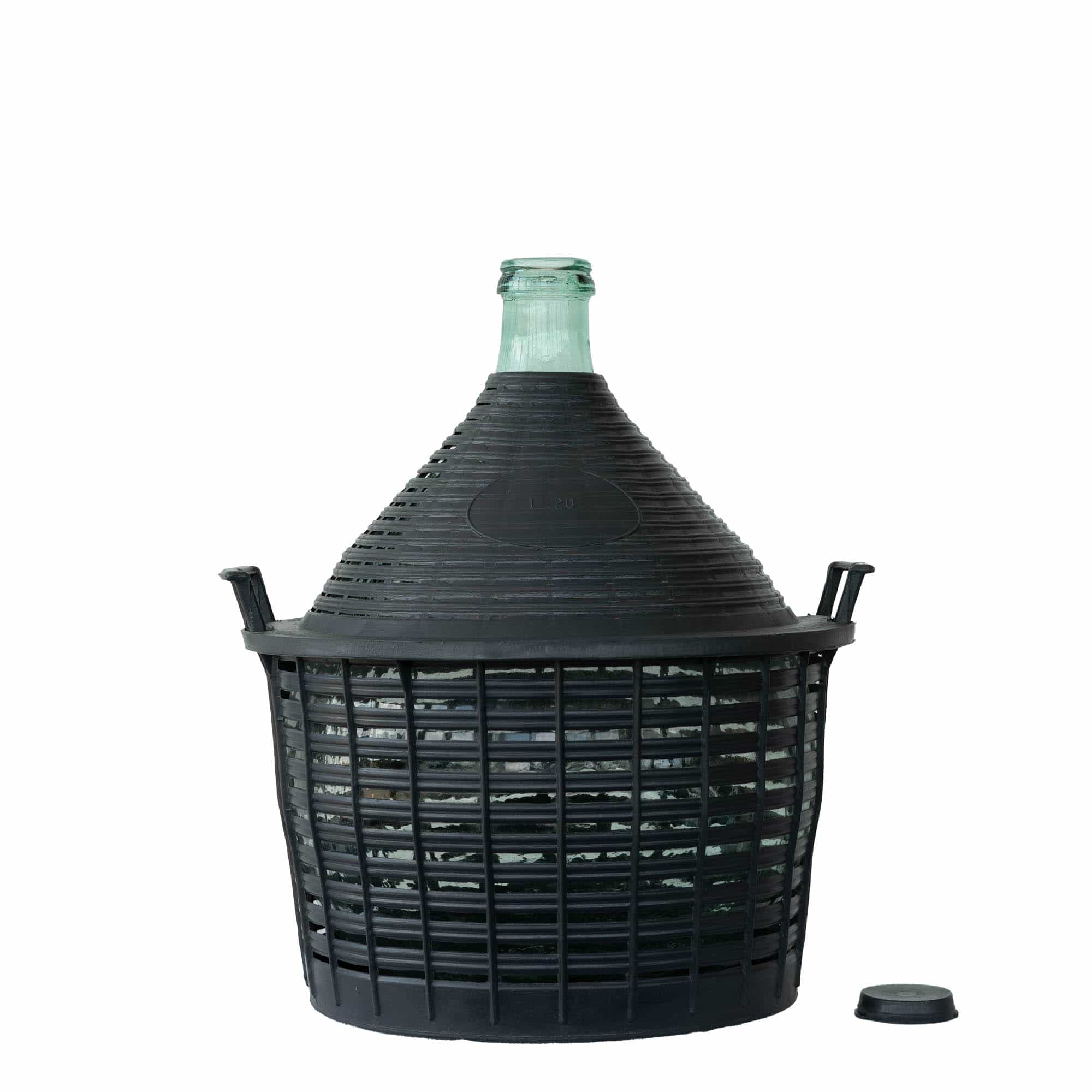 20 l balonska boca uskog grla, staklena, otvor: poklopac za preklapanje