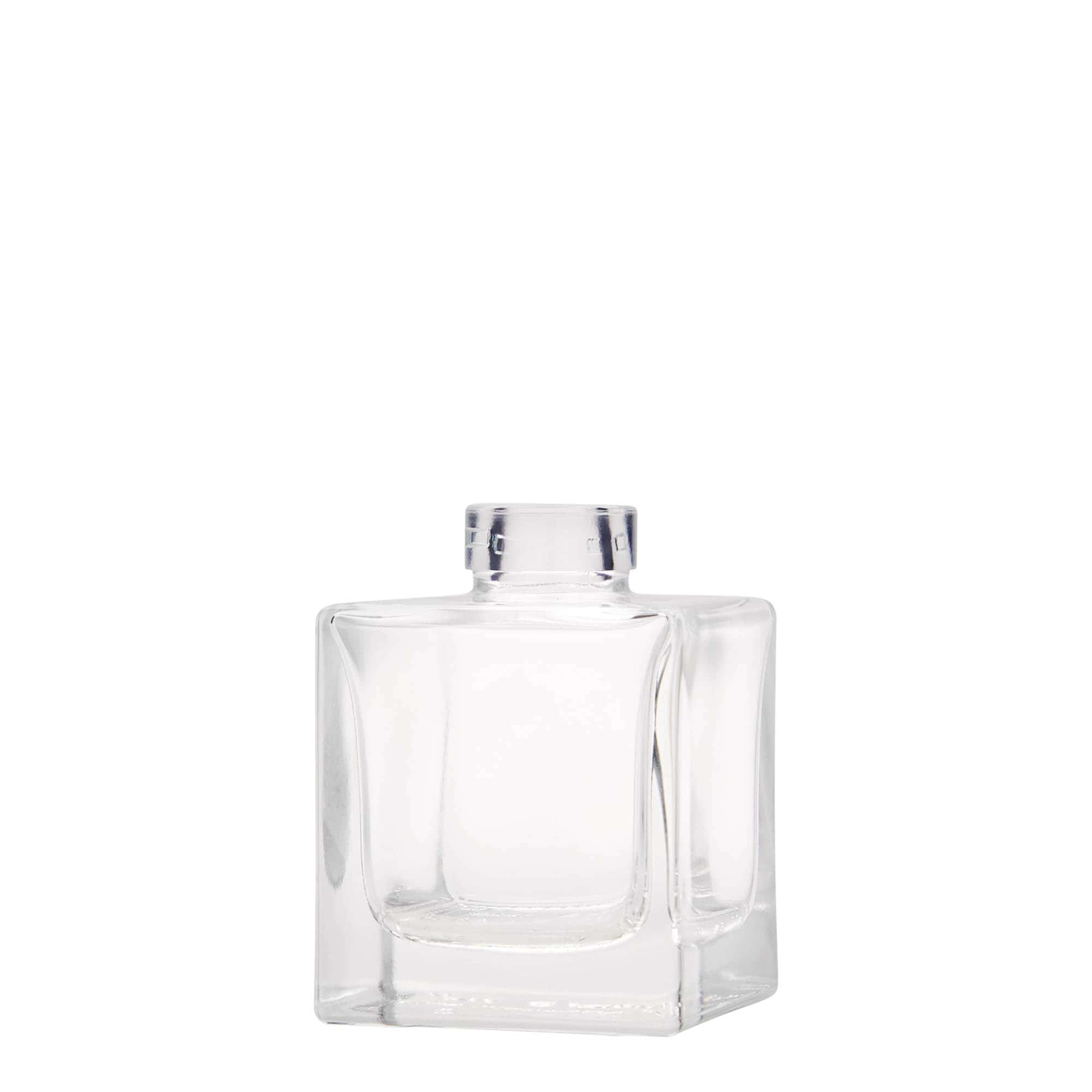100 ml staklena boca 'Cube', kvadratna, otvor: pluta