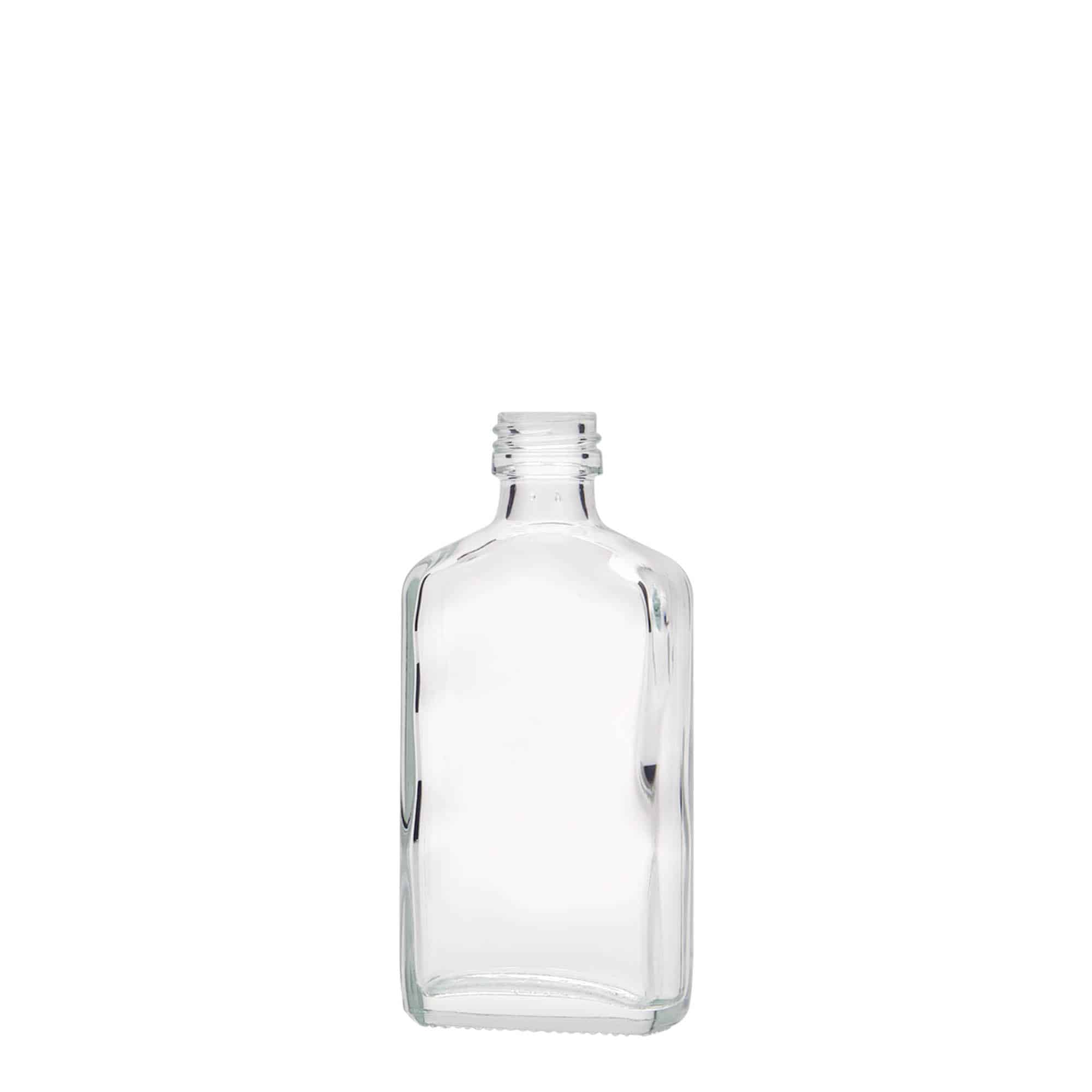 Džepna ploska 50 ml, pravokutna, staklo, otvor: PP 18