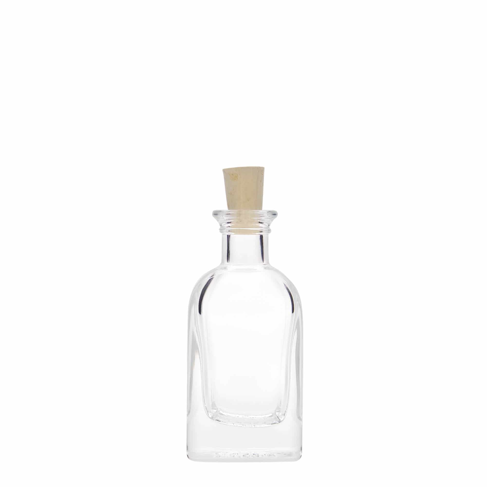 40 ml staklena bočica Apotheker Carré, kvadratna, grlo: pluta