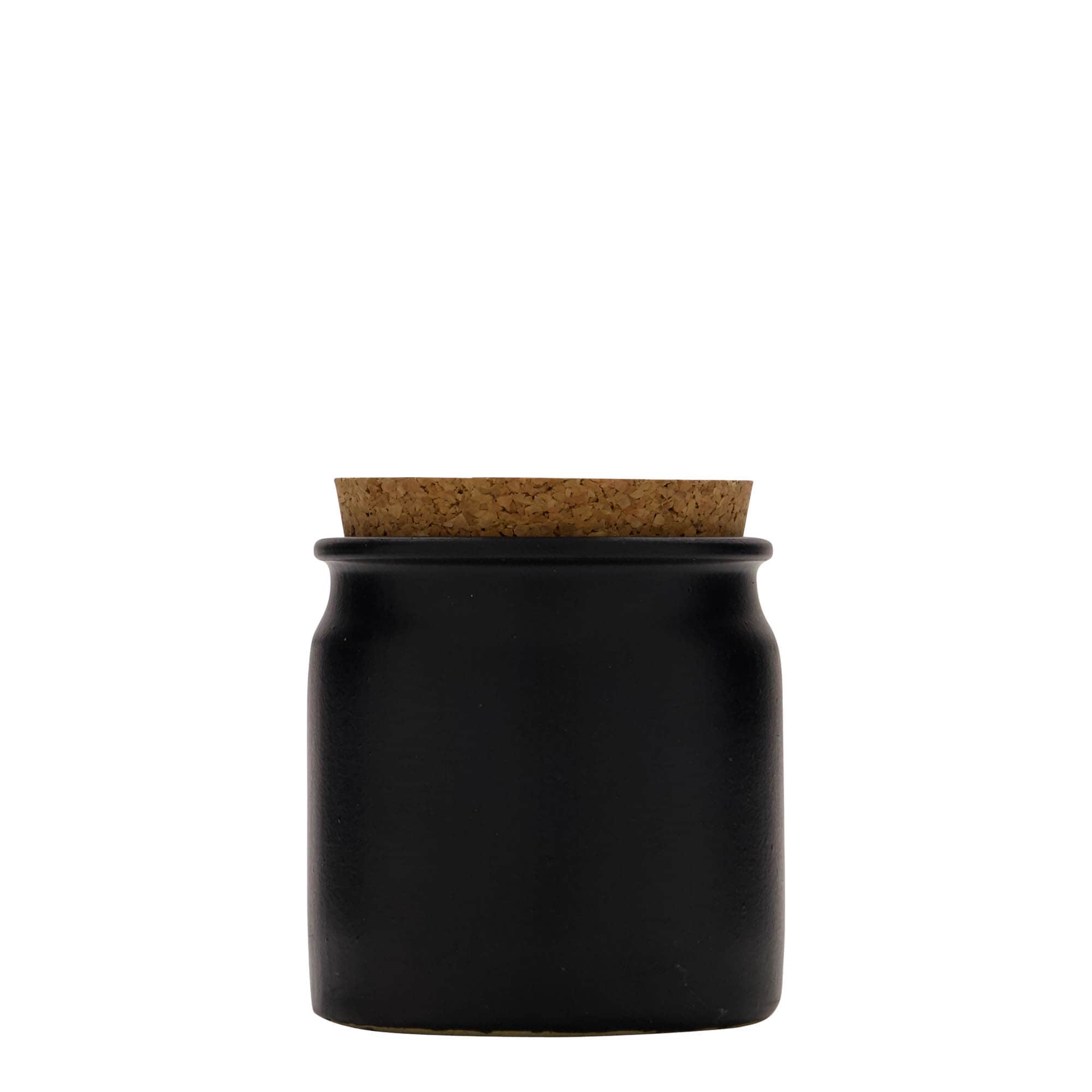 160 ml lonac od kamene keramike, keramika, crni, otvor: pluta