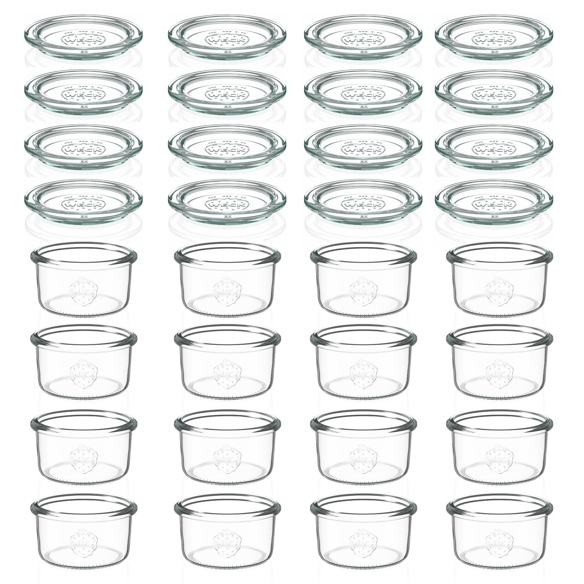 12x 165 ml WECK-staklenka za stavljanje naopako sa staklenim poklopcem RR 80