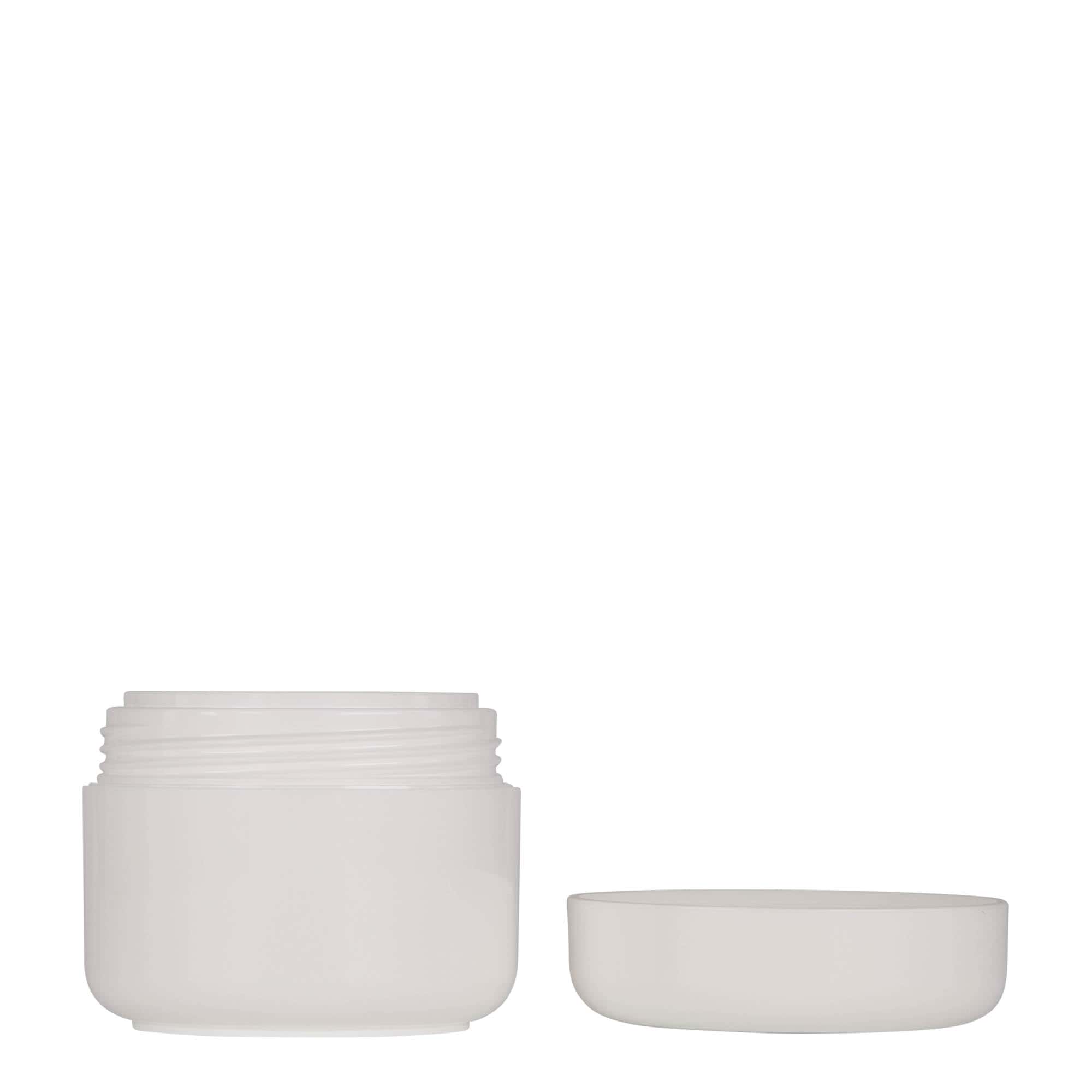 50 ml plastična posuda 'Bianca', PP, bijela, grlo: navojni poklopac
