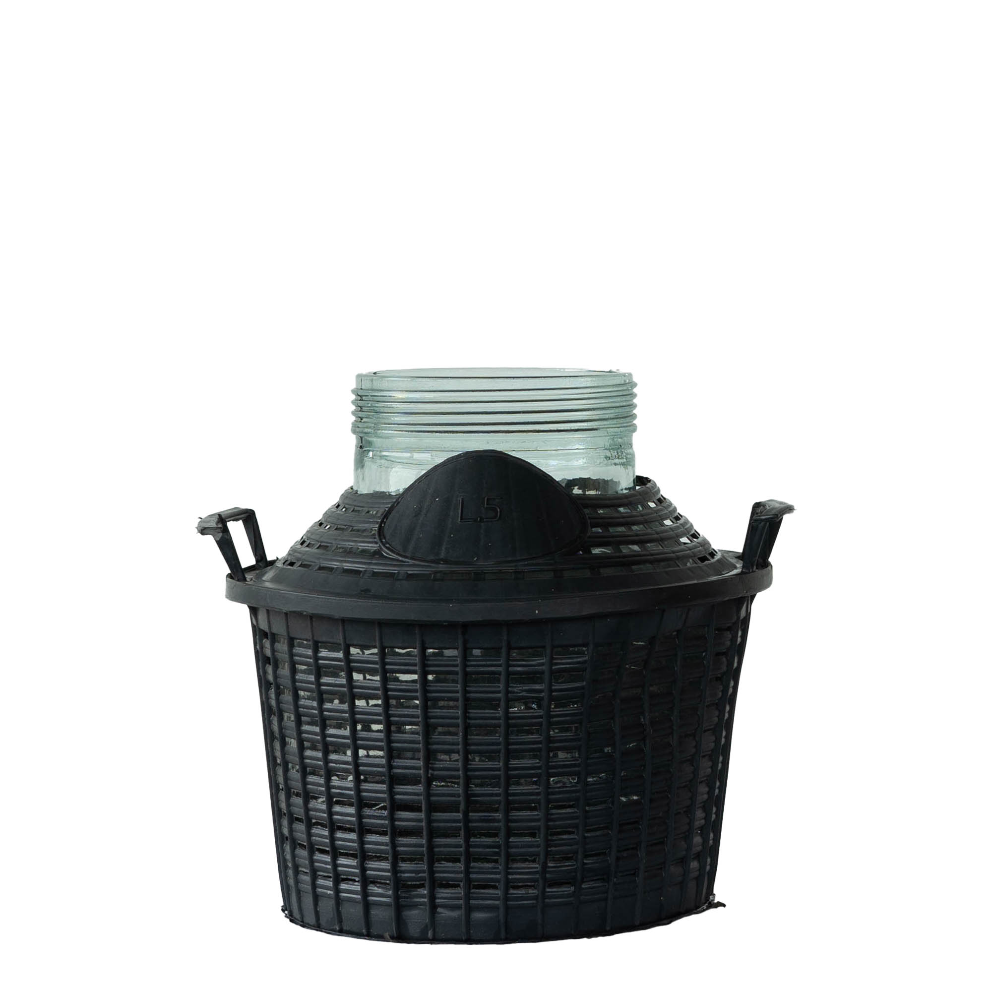 5 l balonska boca širokog grla, staklena, otvor: navojni zatvarač 5 l balonska boca širokog grla, staklena, otvor: navojni zatvarač