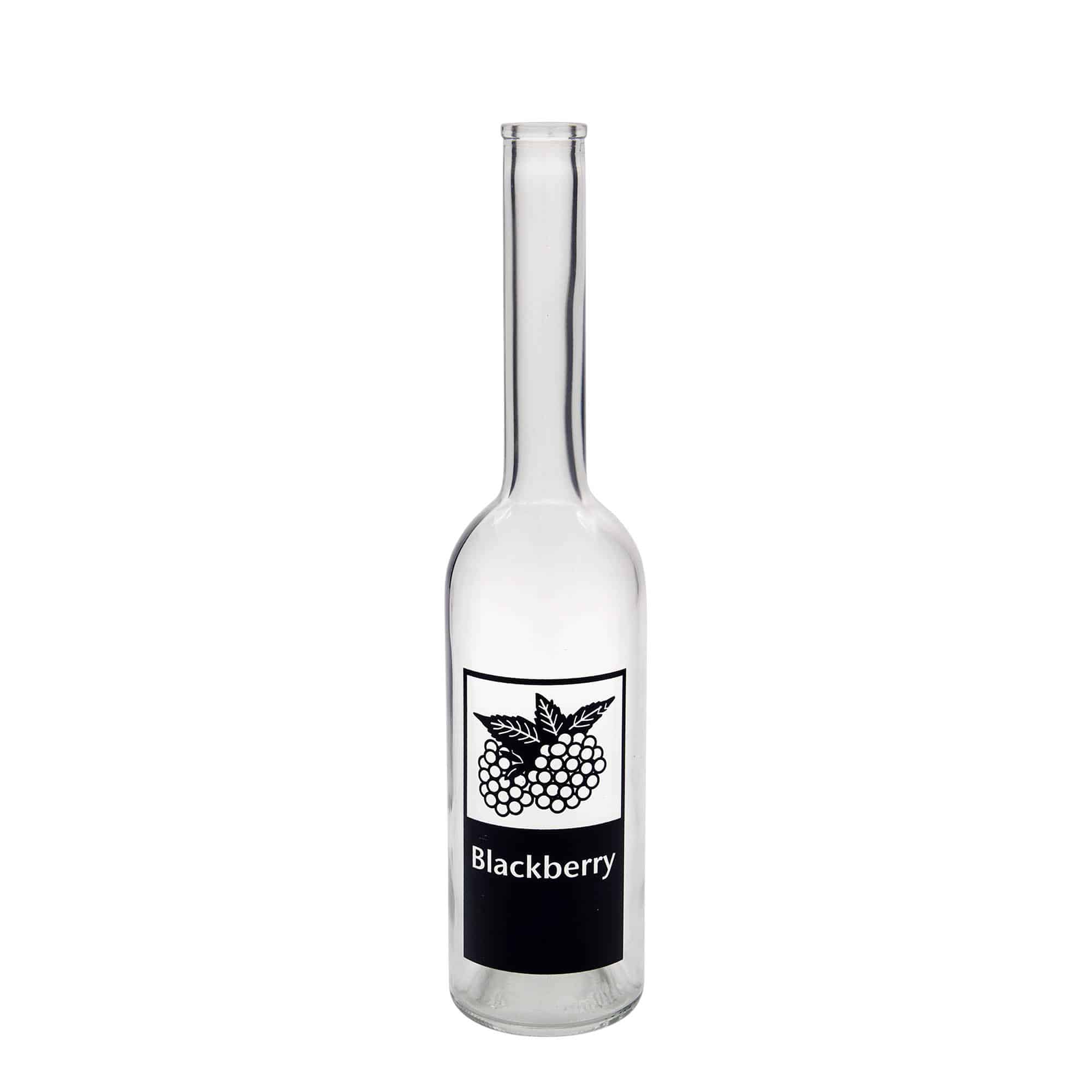 Staklena boca 500 ml 'Opera', motiv: Blackberry, otvor: pluteni čep Staklena boca 500 ml 'Opera', motiv: Blackberry, otvor: pluteni čep