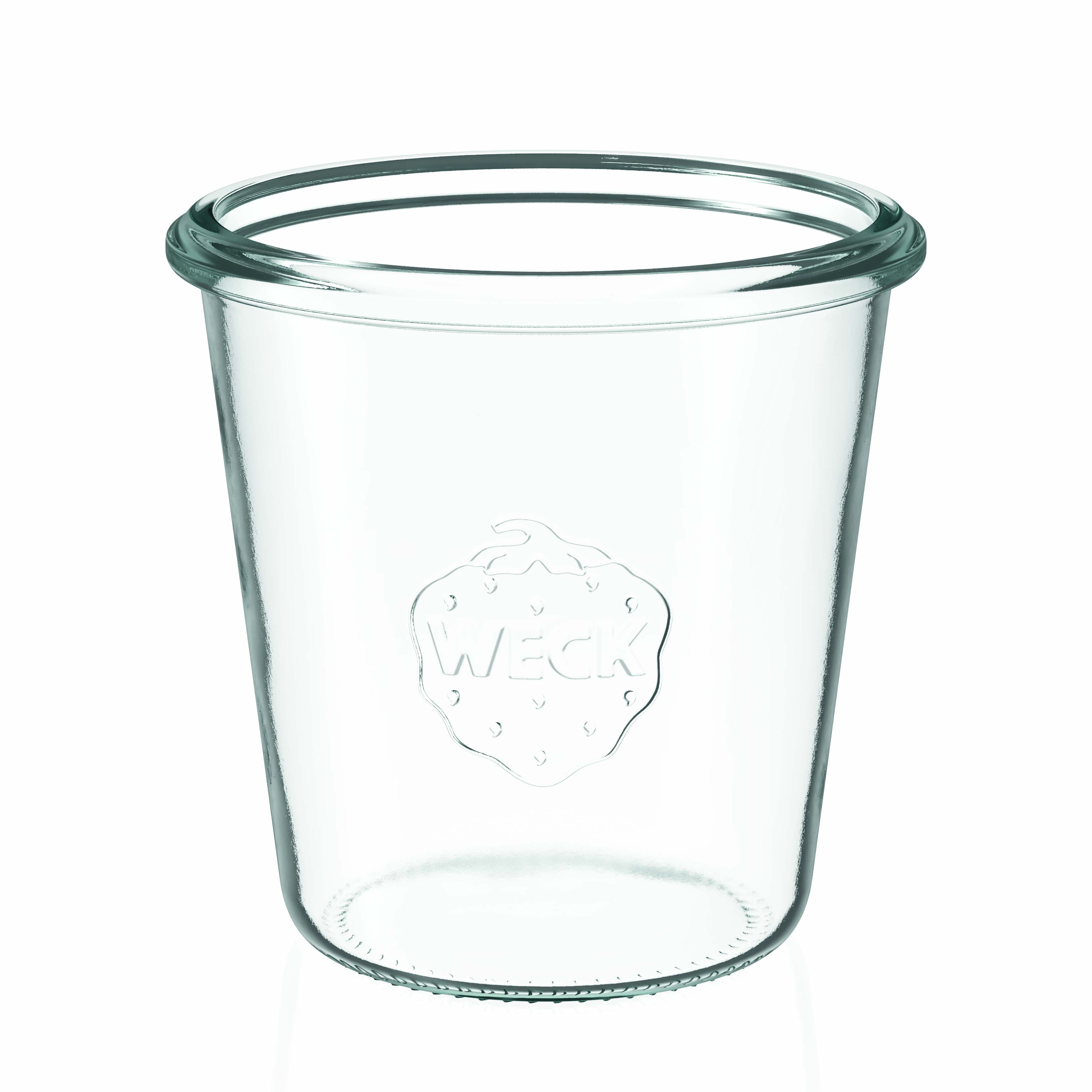 6x 290 ml visoka WECK-staklenka za stavljanje naopako sa staklenim poklopcem RR 80