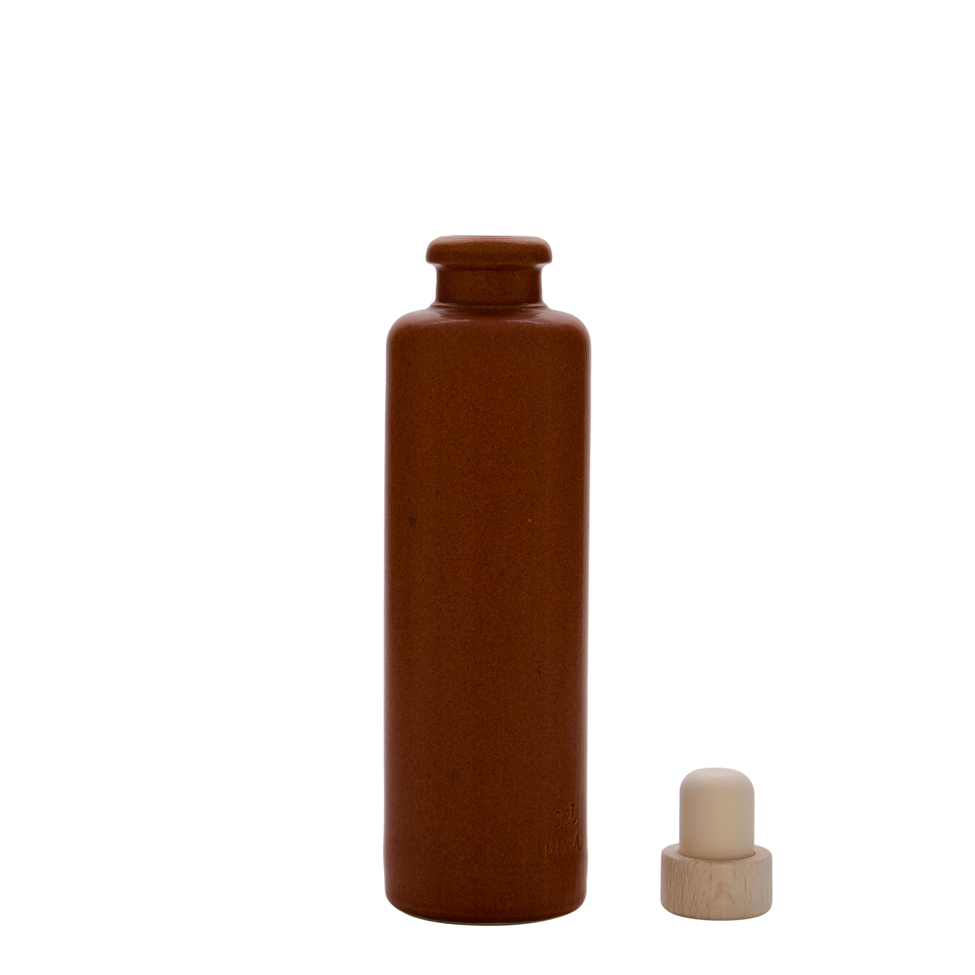 200 ml glineni vrč, kamenina, crveno-smeđi, otvor: pluta