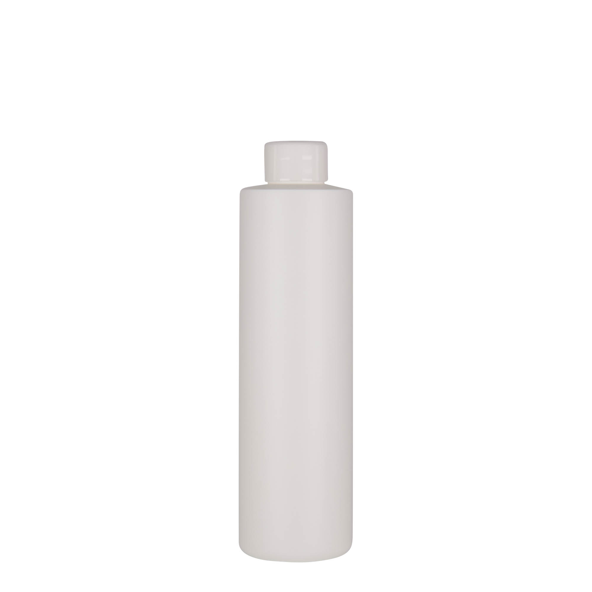 250 ml plastična boca 'Pipe', zeleni HDPE, bijela, grlo: 24/410