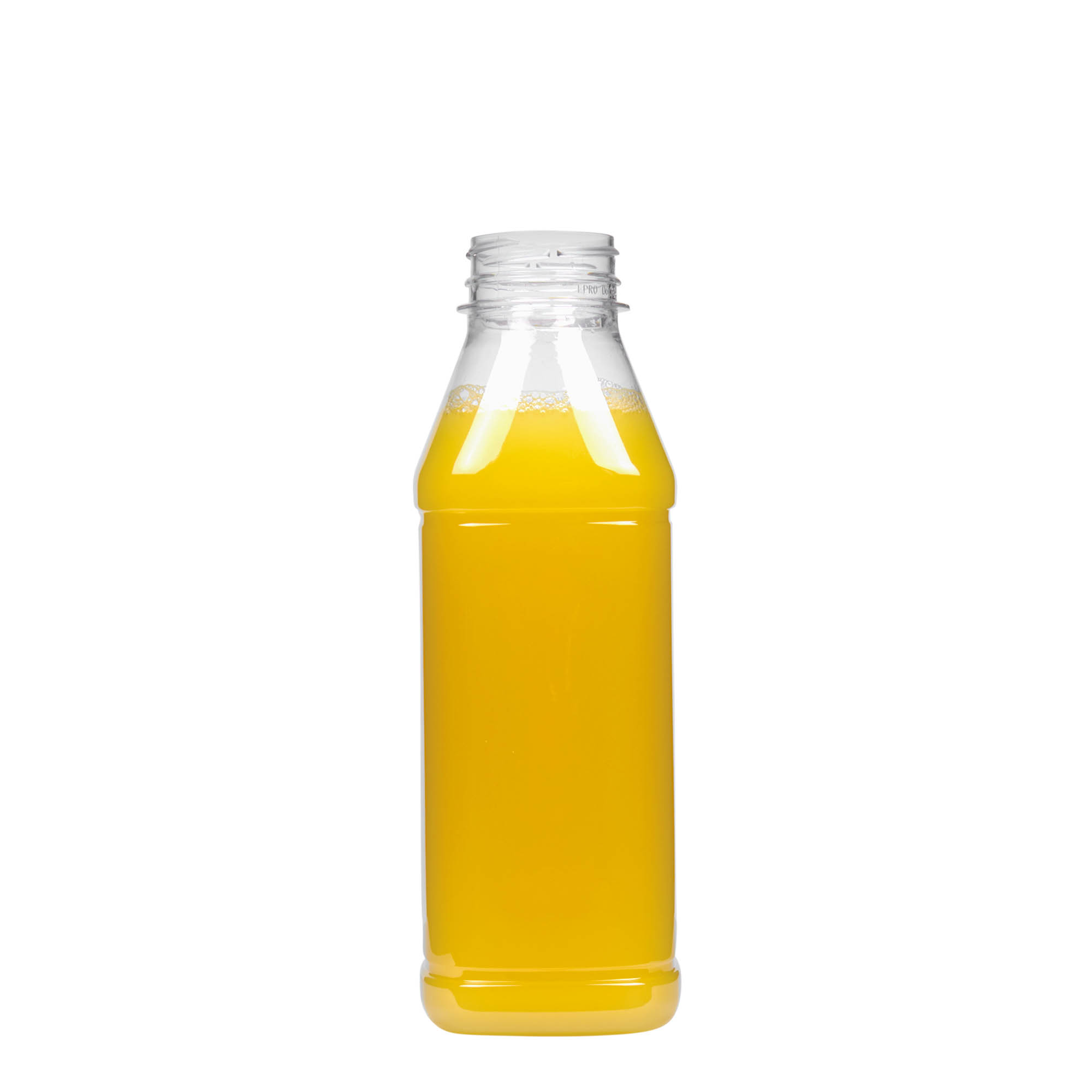 500 ml PET-boca 'Milk and Juice Carré', kvadratna, plastična, grlo: 38 mm