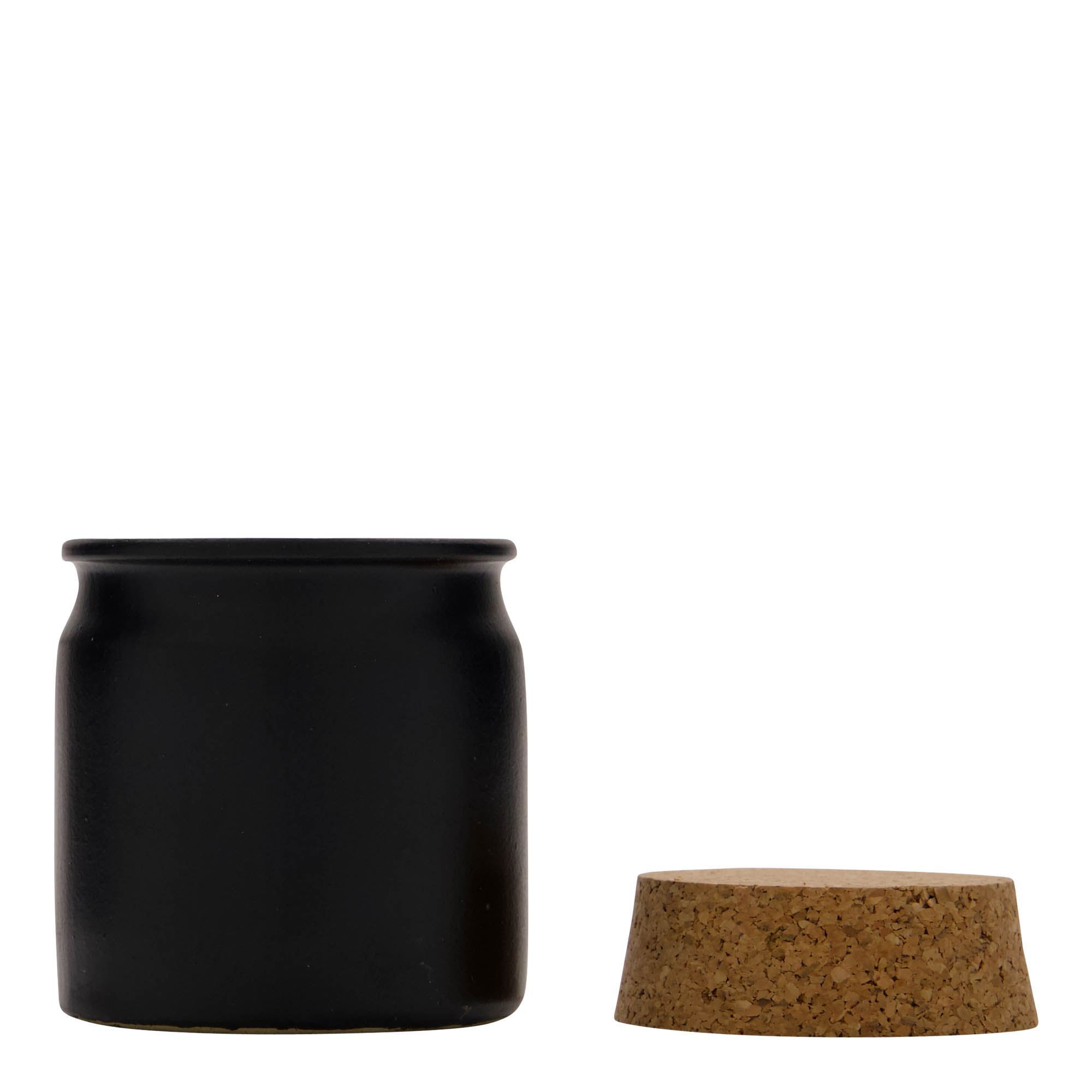 160 ml lonac od kamene keramike, keramika, crni, otvor: pluta 160 ml lonac od kamene keramike, keramika, crni, otvor: pluta