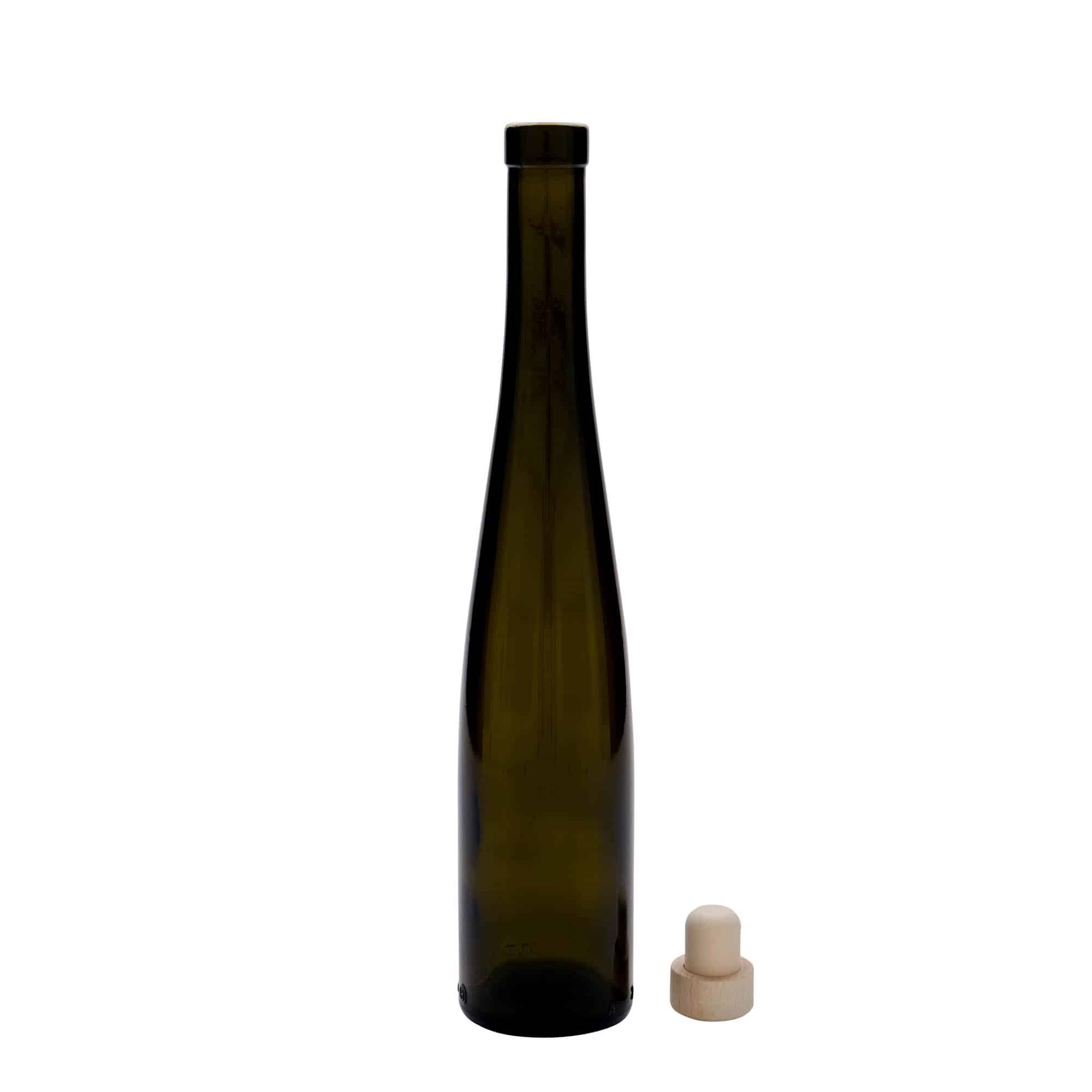 375 ml staklena boca 'Weinschlegel', antikno zelena, usta: pluto