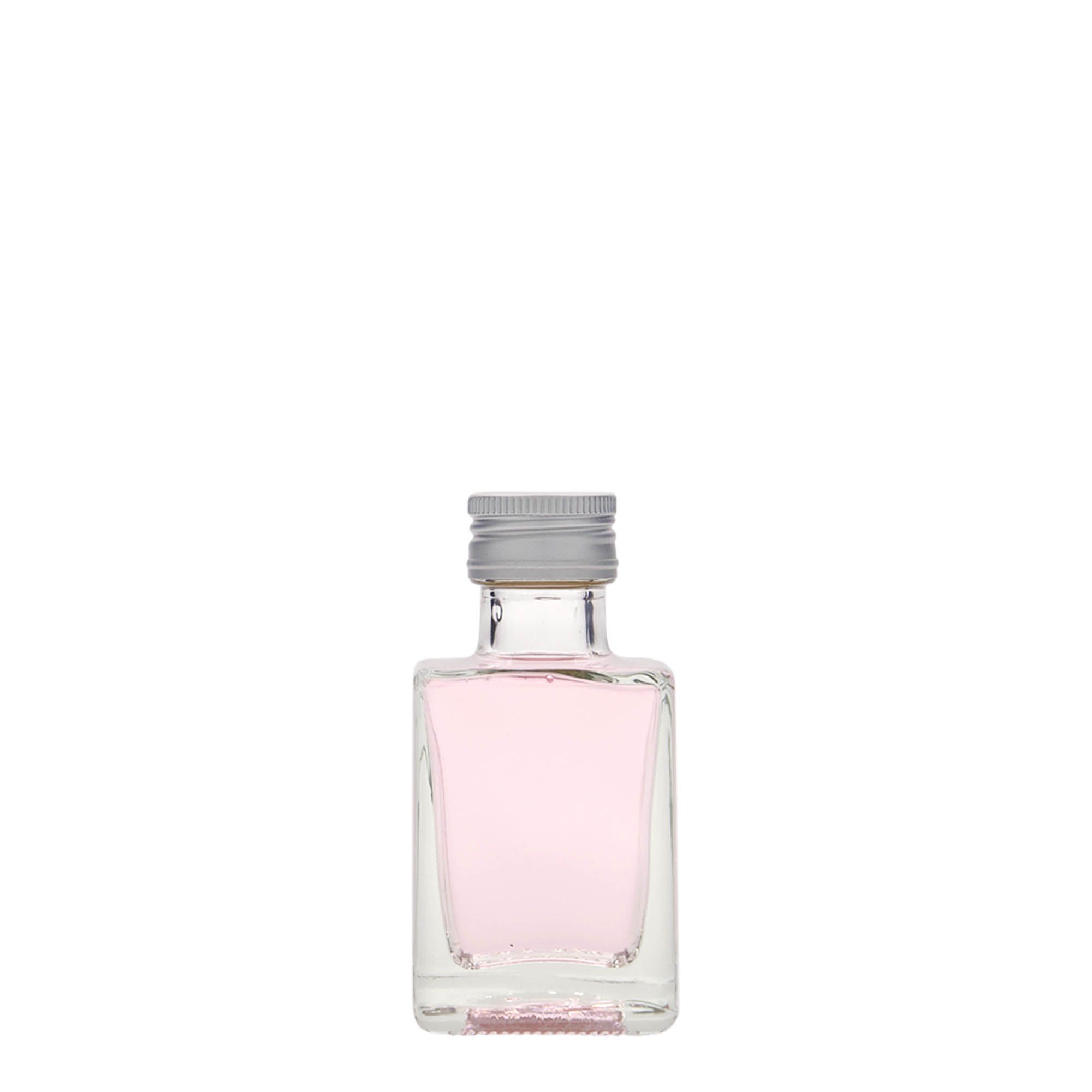 50 ml staklena boca 'Cube', kvadratna, grlo: PP 24