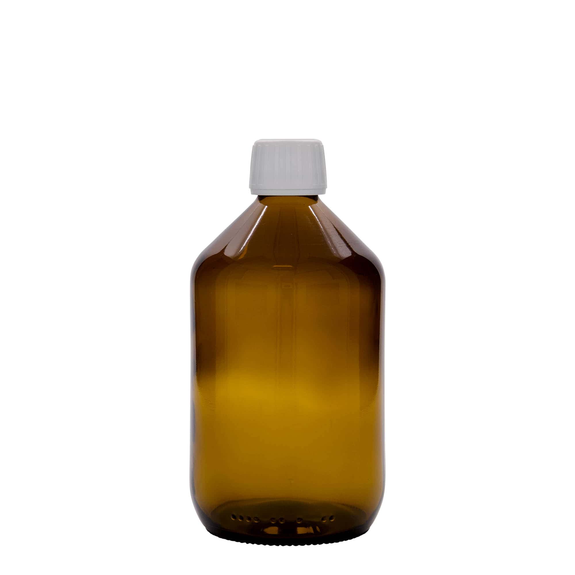 500 ml medicinska bočica, smeđa, staklo, grlo: PP 28