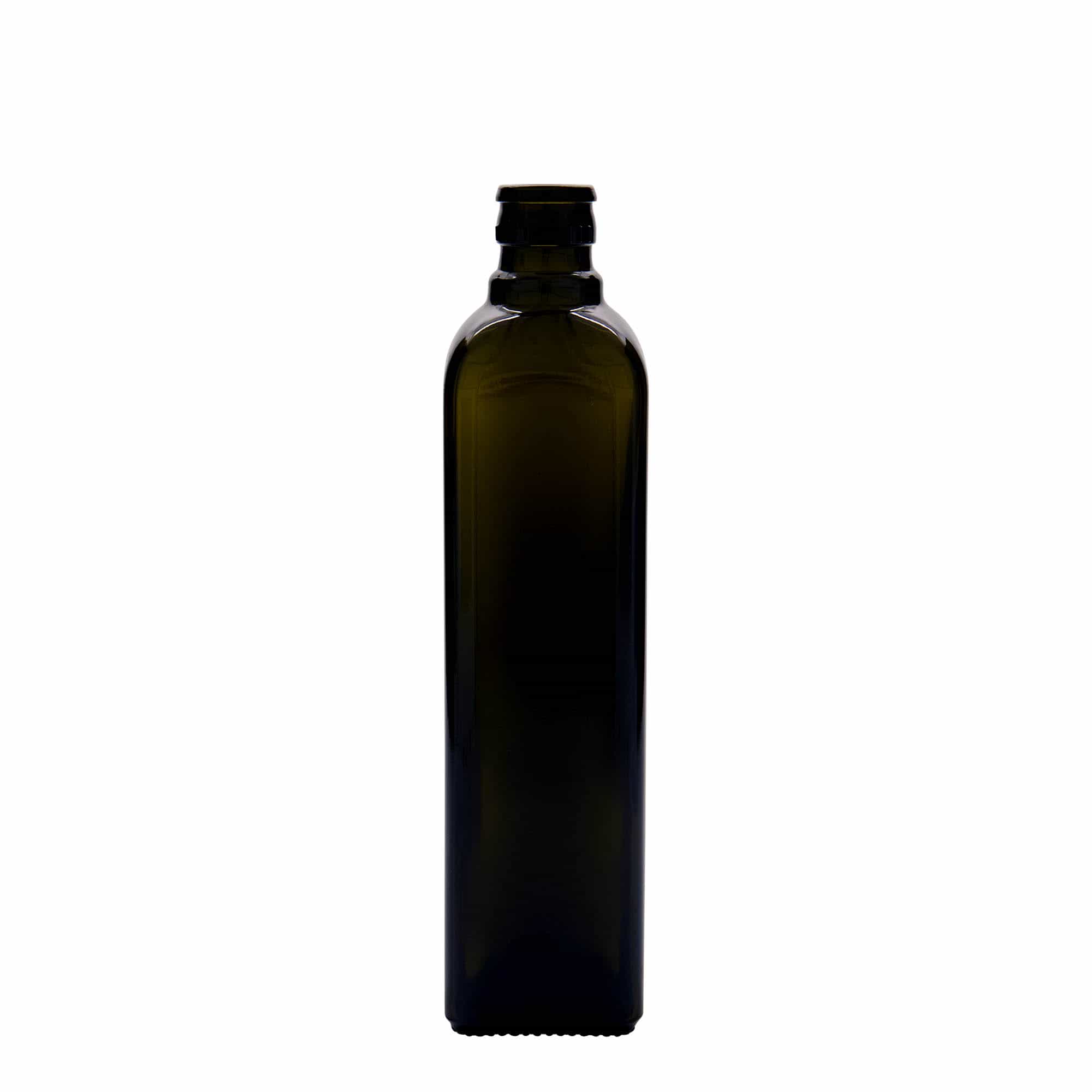 Boca za ocat/ulje 500 ml 'Quadra', staklo, kvadratna, antikno zelena, otvor: DOP Boca za ocat/ulje 500 ml 'Quadra', staklo, kvadratna, antikno zelena, otvor: DOP