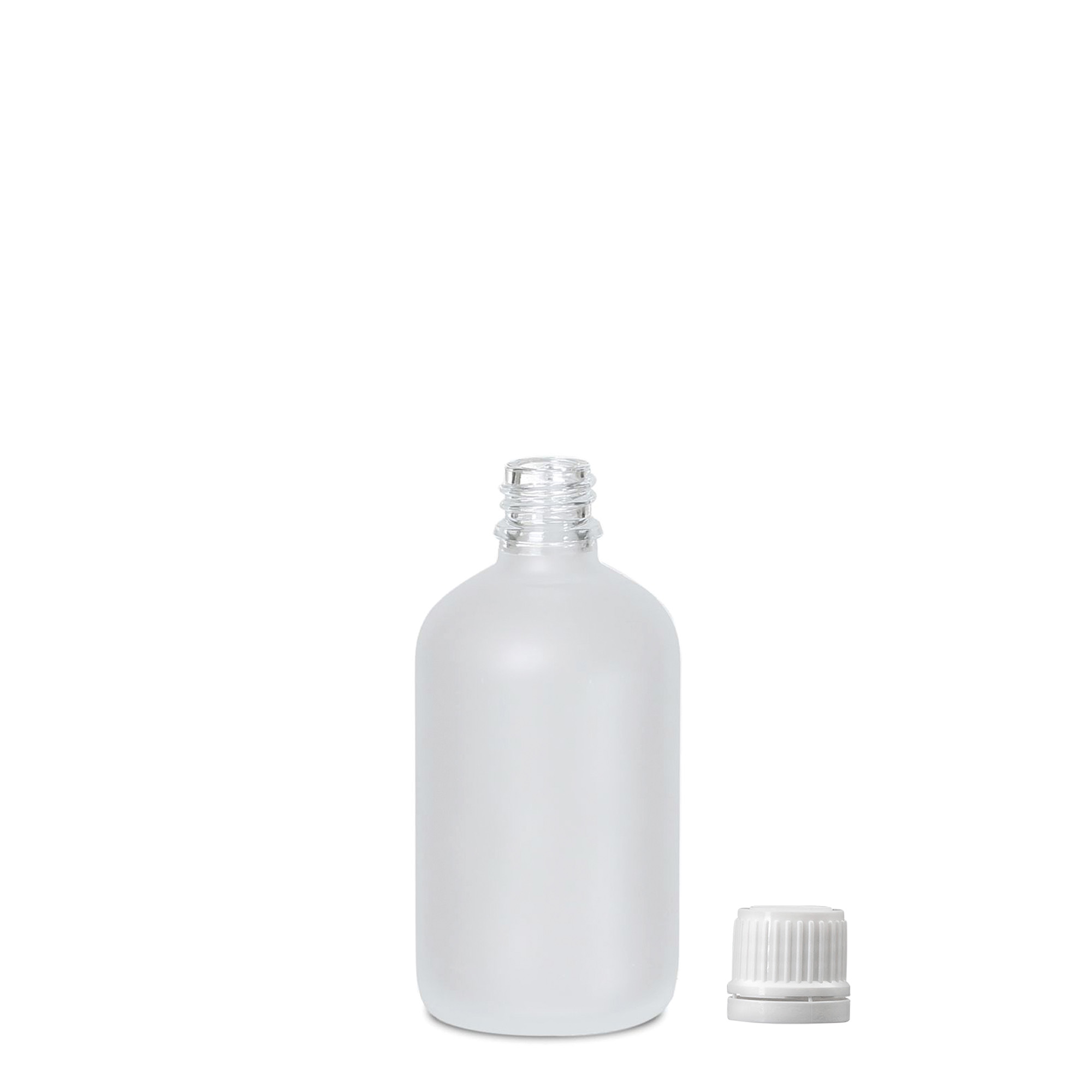 100 ml medicinska bočica, staklena, matirana, grlo: DIN 18