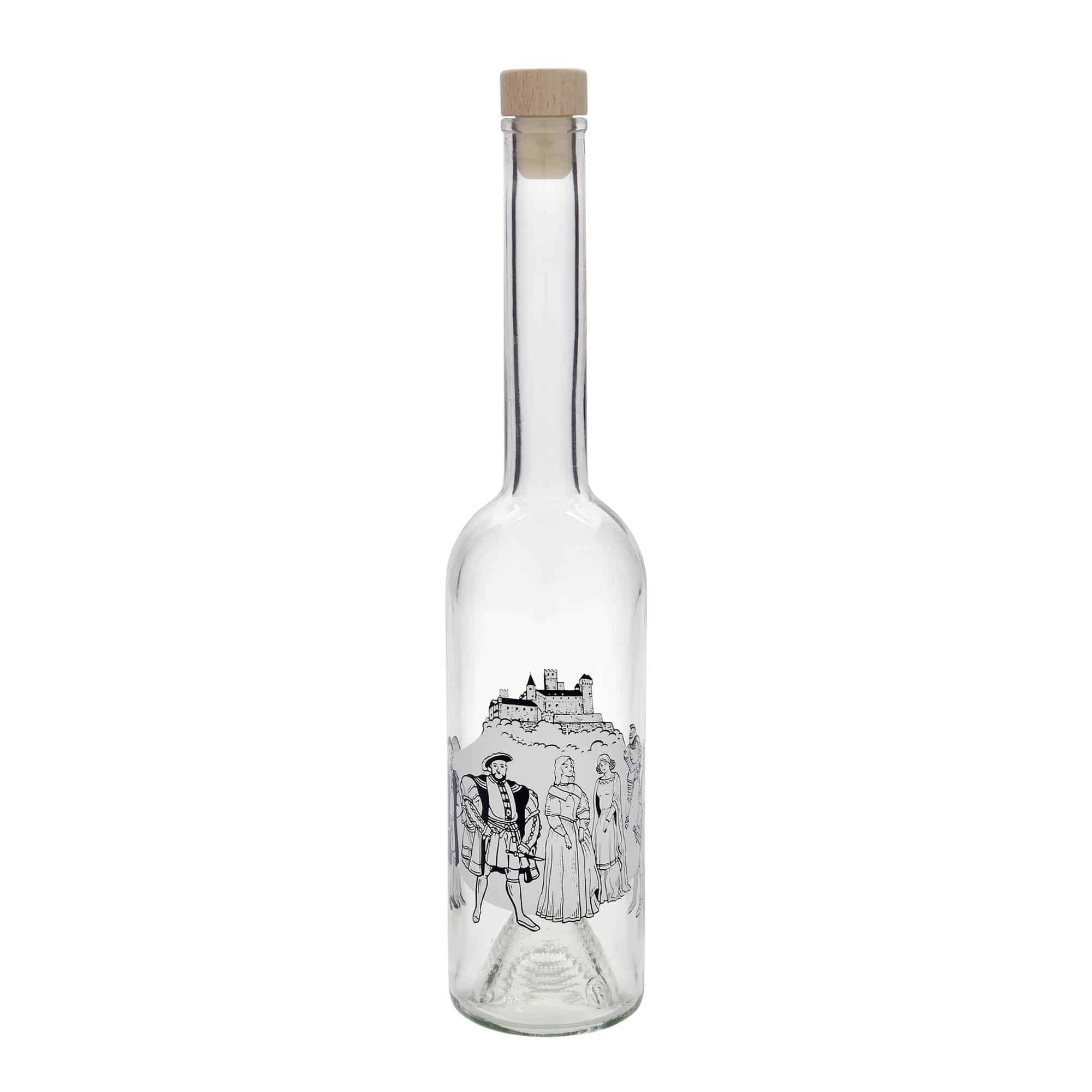 500 ml staklena boca 'Opera', motiv: Srednji vijek, grlo: pluta