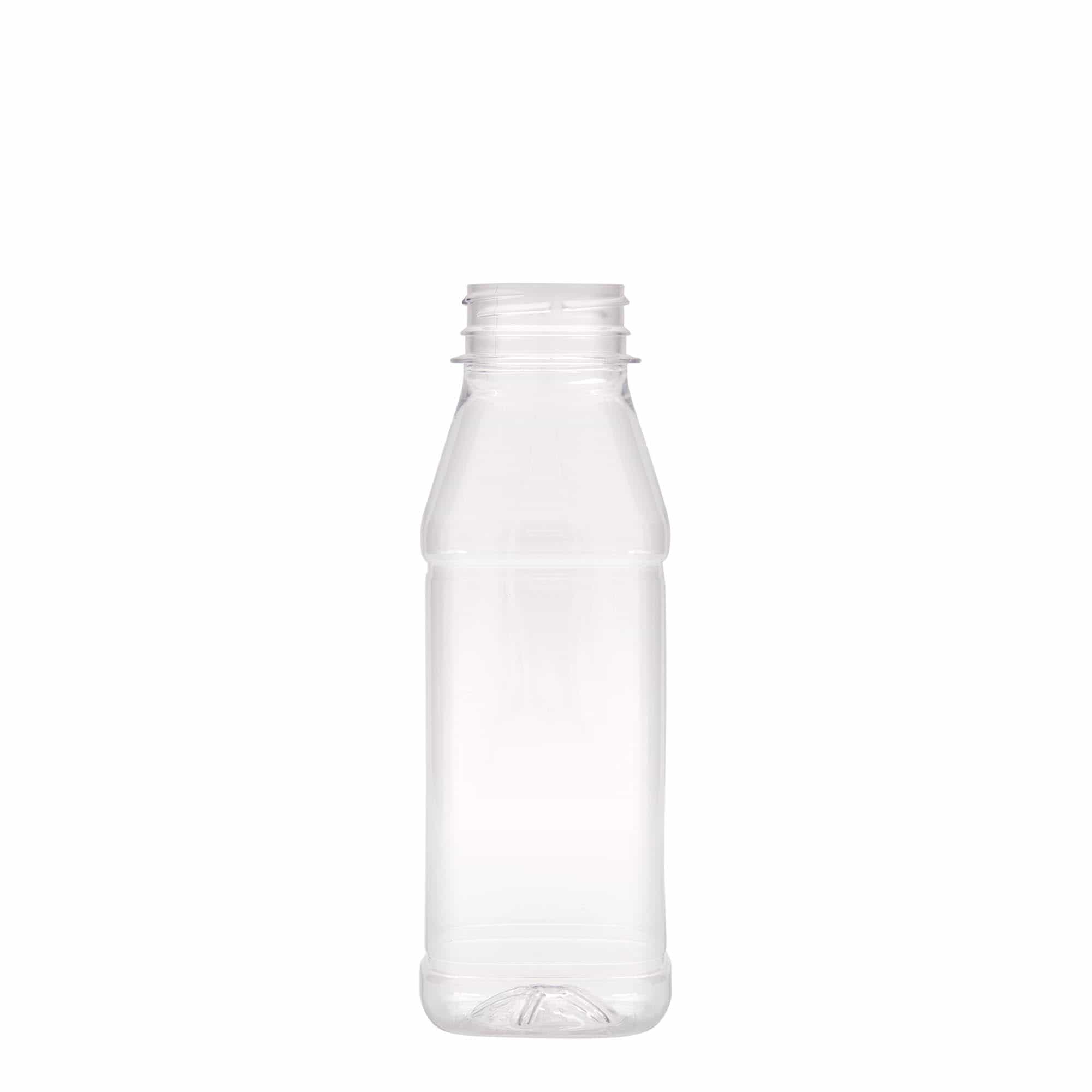 330 ml PET boca 'Milk and Juice Carré', četvrtasta, plastika, grlo: 38 mm