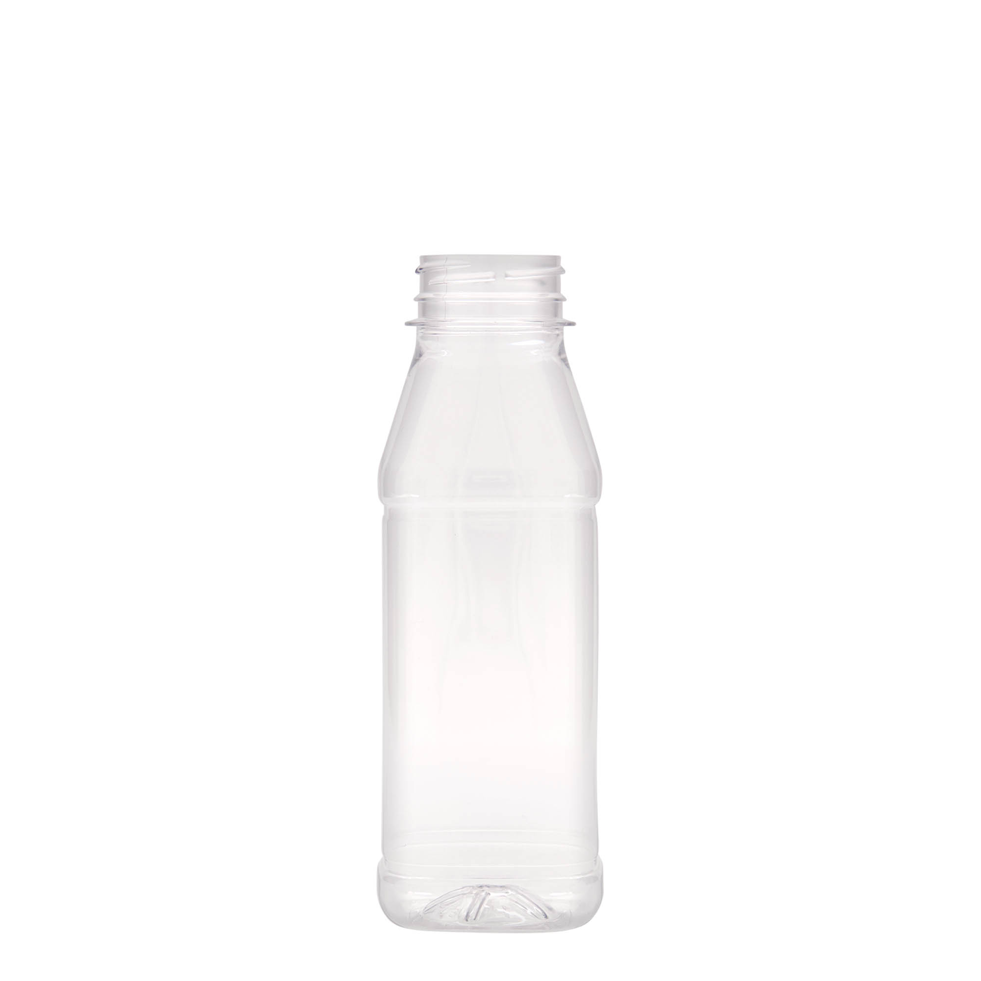 330 ml PET boca 'Milk and Juice Carré', četvrtasta, plastika, grlo: 38 mm