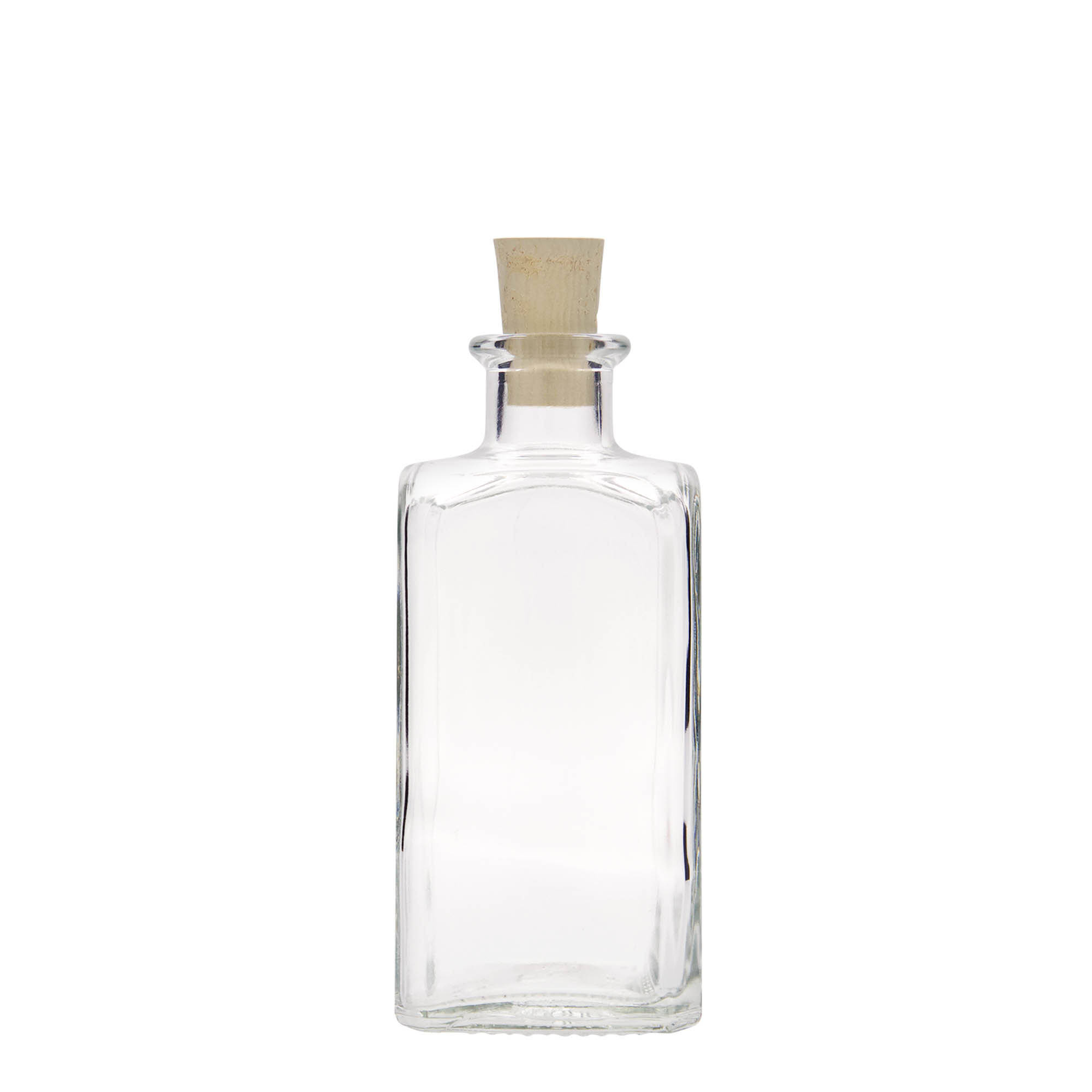 250 ml staklena boca Apotheker Carré, kvadratna, grlo: pluta 250 ml staklena boca Apotheker Carré, kvadratna, grlo: pluta